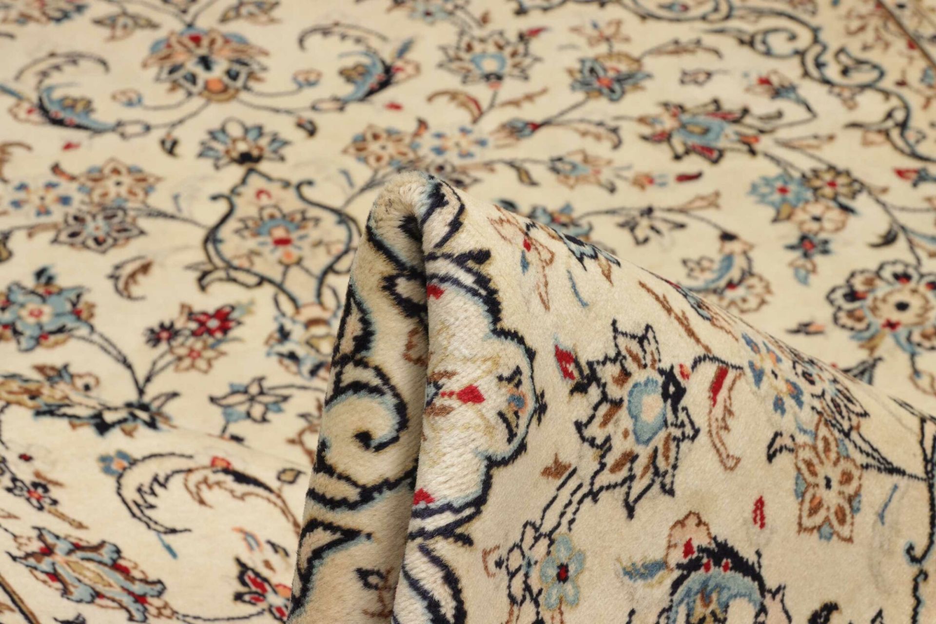 Kashan Perserteppich 198 × 307 cm aus Wolle, handgeknüpft
