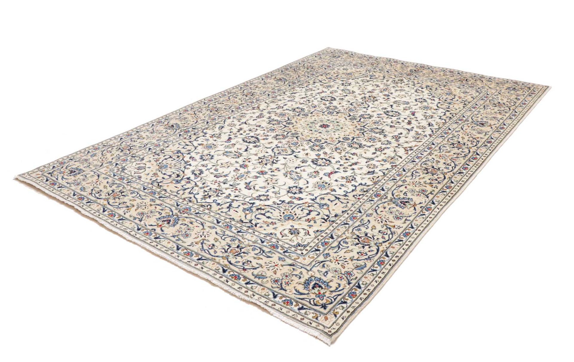 Handgeknüpfter Kashan Perserteppich, 201 × 294 cm, Wolle