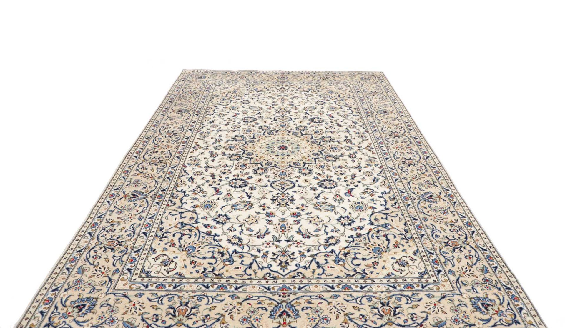 Handgeknüpfter Kashan Perserteppich, 201 × 294 cm, Wolle