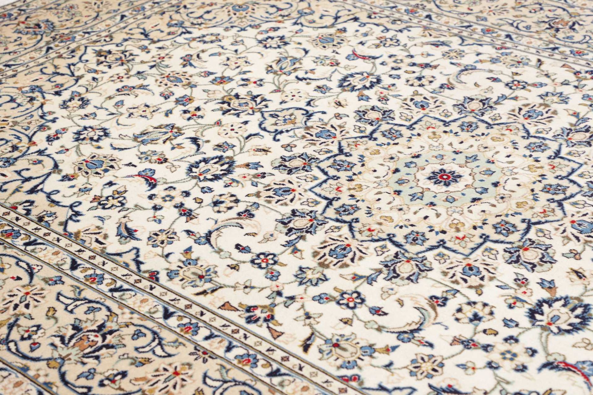 Handgeknüpfter Kashan Perserteppich, 201 × 294 cm, Wolle