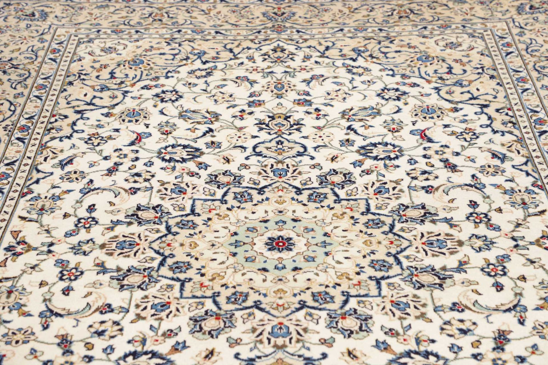 Handgeknüpfter Kashan Perserteppich, 201 × 294 cm, Wolle