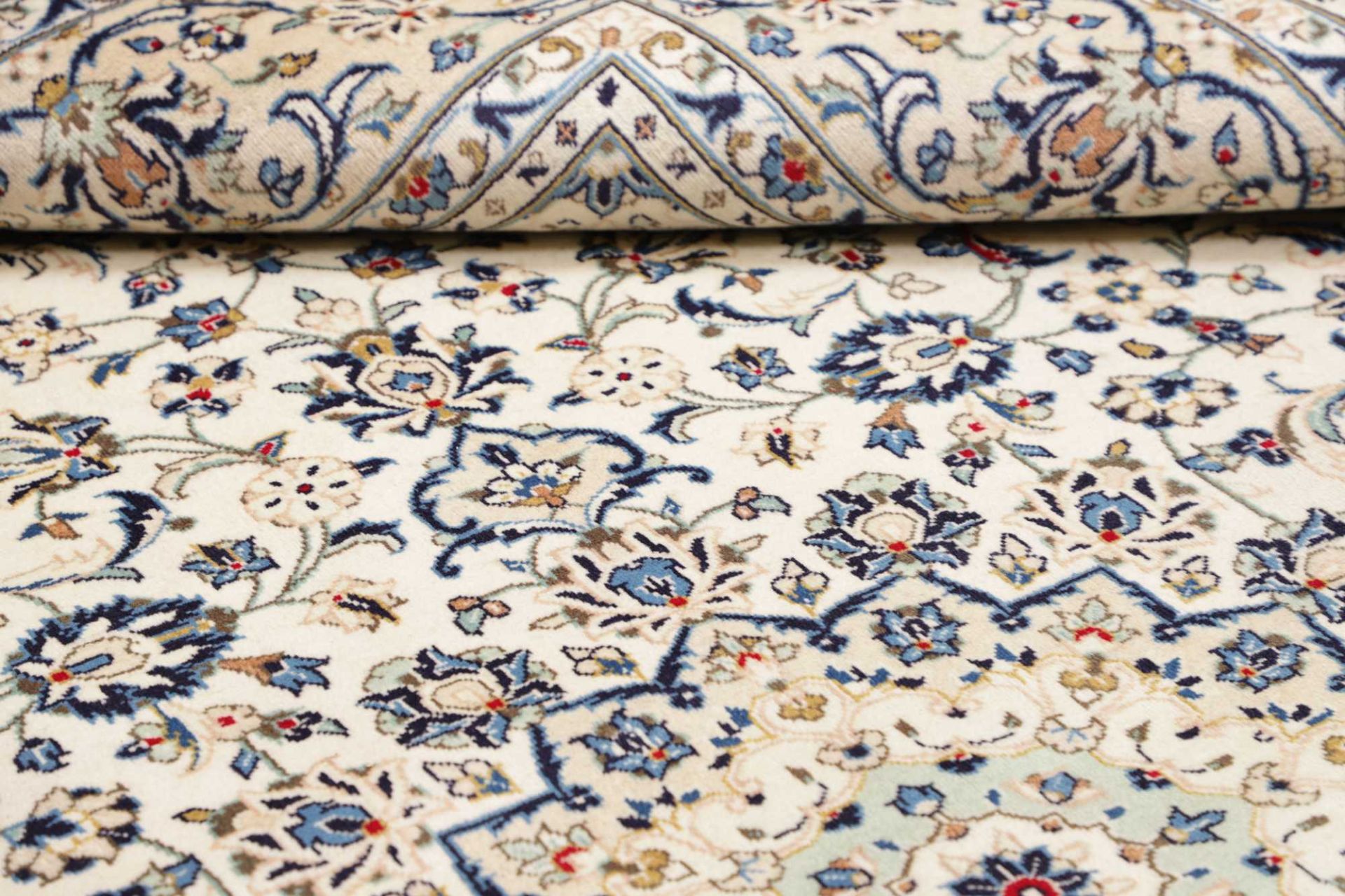Handgeknüpfter Kashan Perserteppich, 201 × 294 cm, Wolle