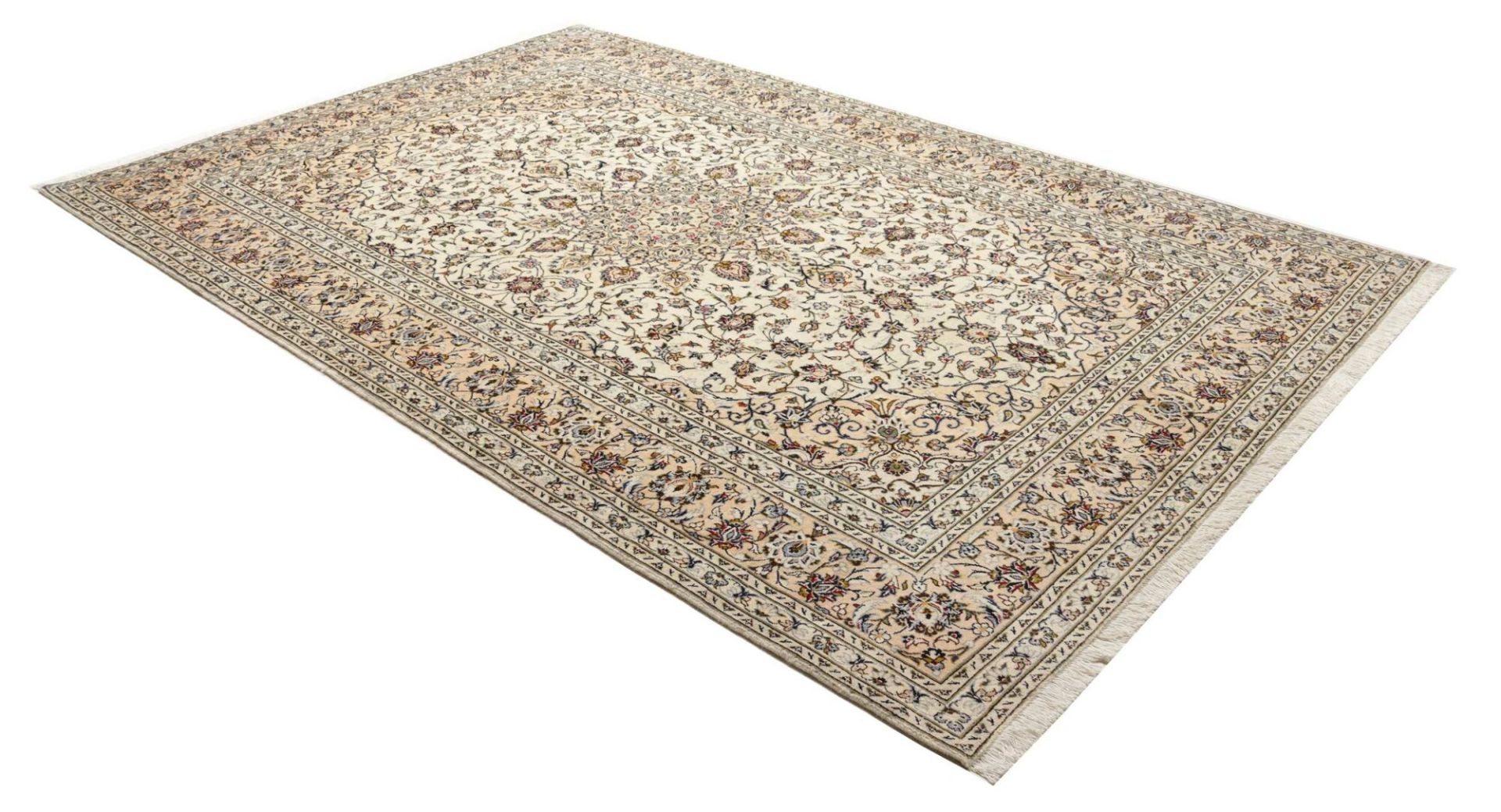 Handgeknüpfter Kashan Perserteppich, 201 × 304 cm, Wolle
