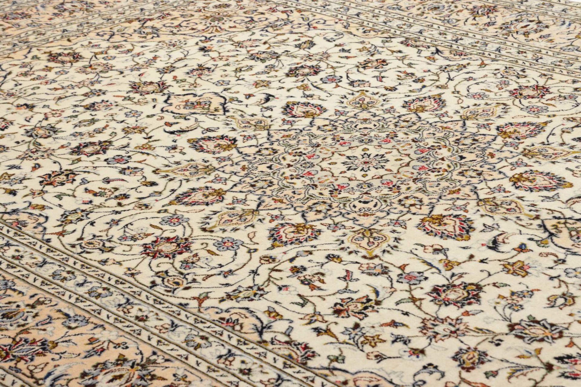 Handgeknüpfter Kashan Perserteppich, 201 × 304 cm, Wolle
