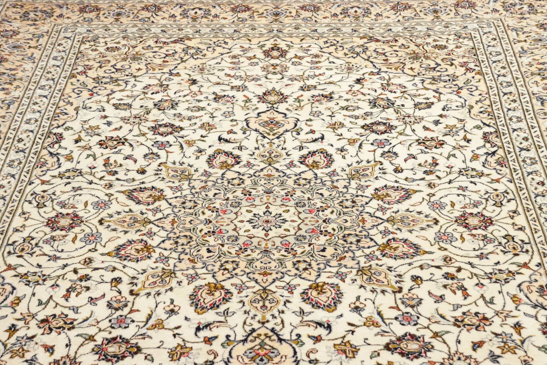 Handgeknüpfter Kashan Perserteppich, 201 × 304 cm, Wolle
