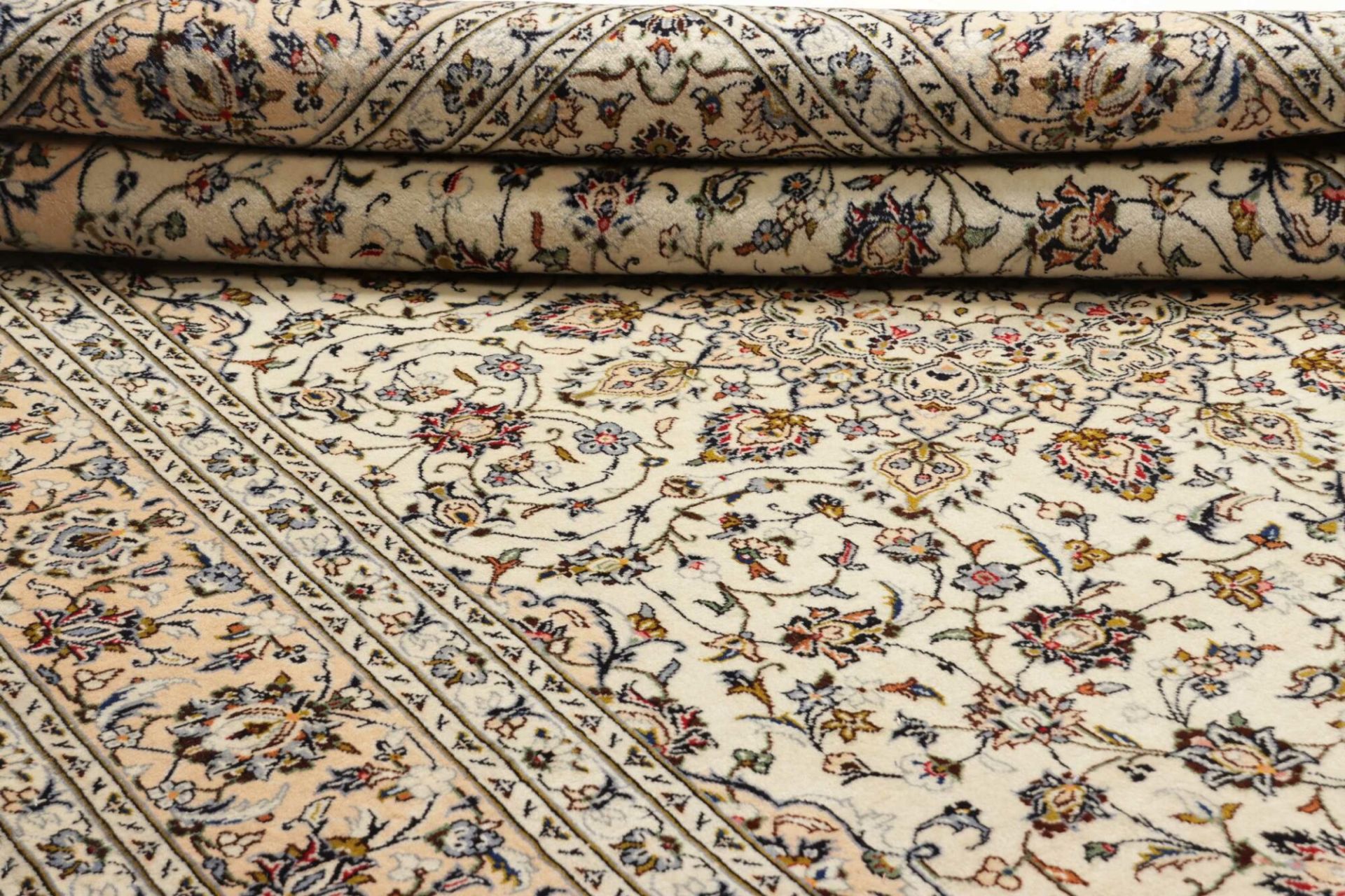 Handgeknüpfter Kashan Perserteppich, 201 × 304 cm, Wolle