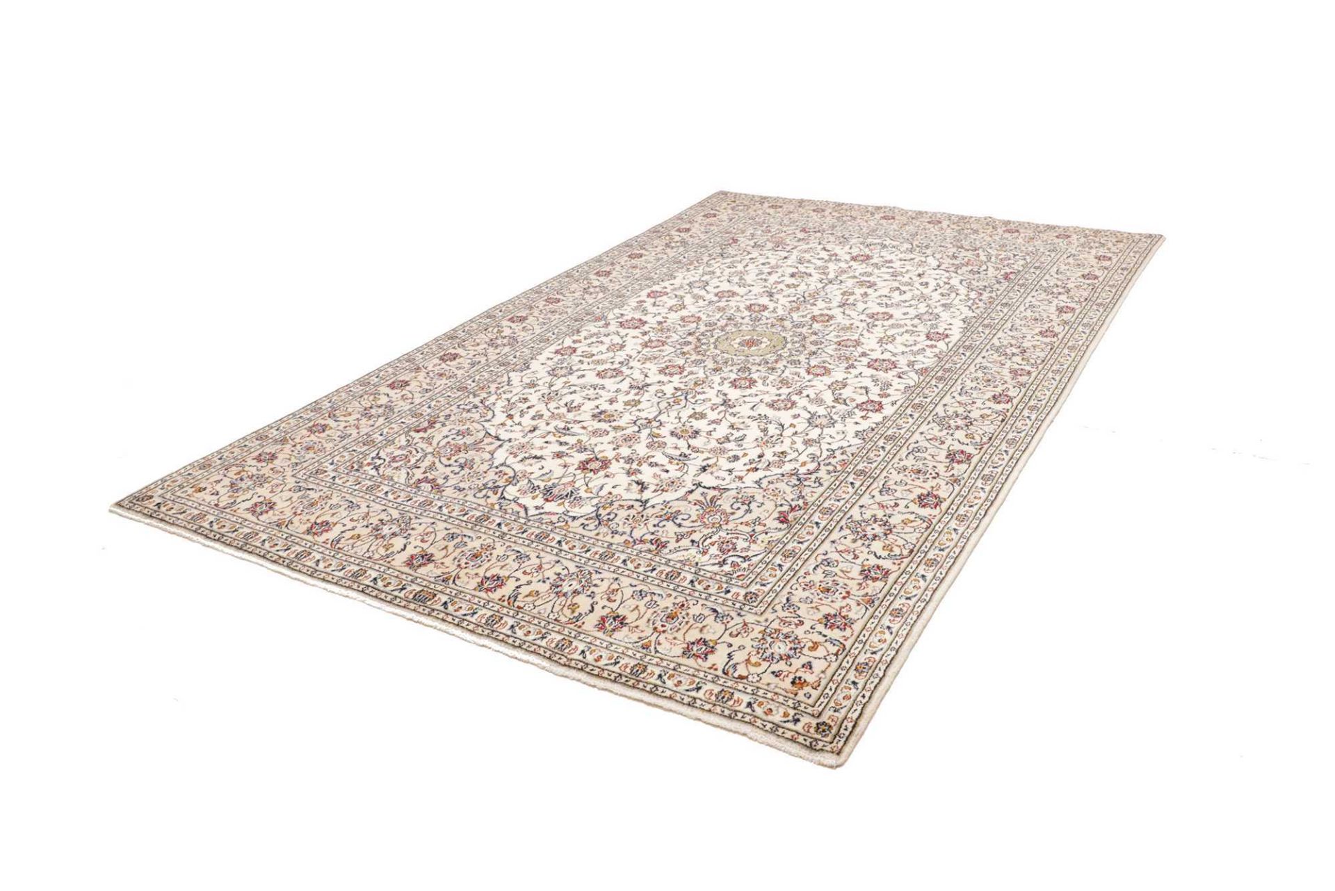 Handgeknüpfter Kashan Perserteppich, 196 × 299 cm, Wolle
