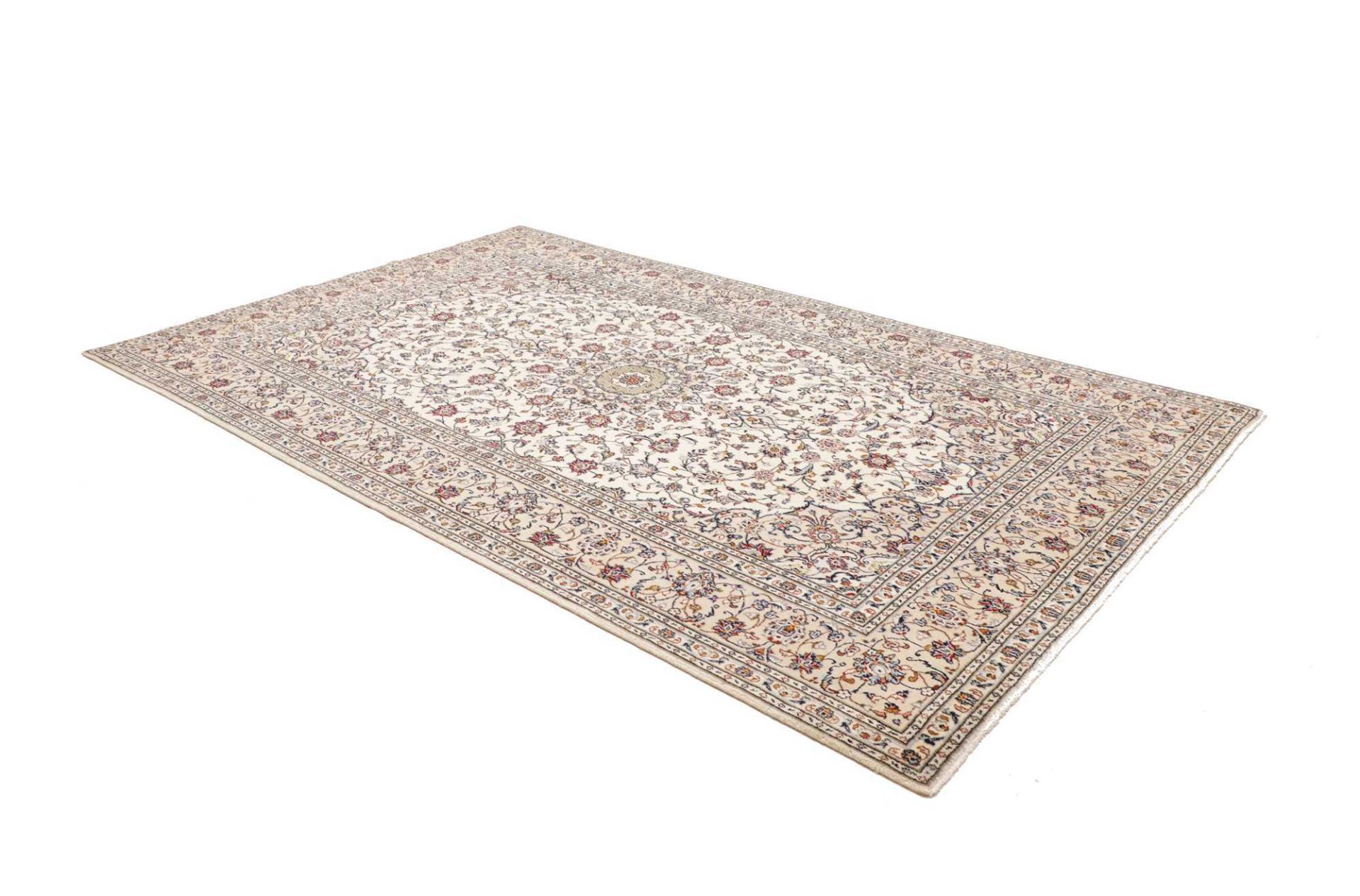 Handgeknüpfter Kashan Perserteppich, 196 × 299 cm, Wolle