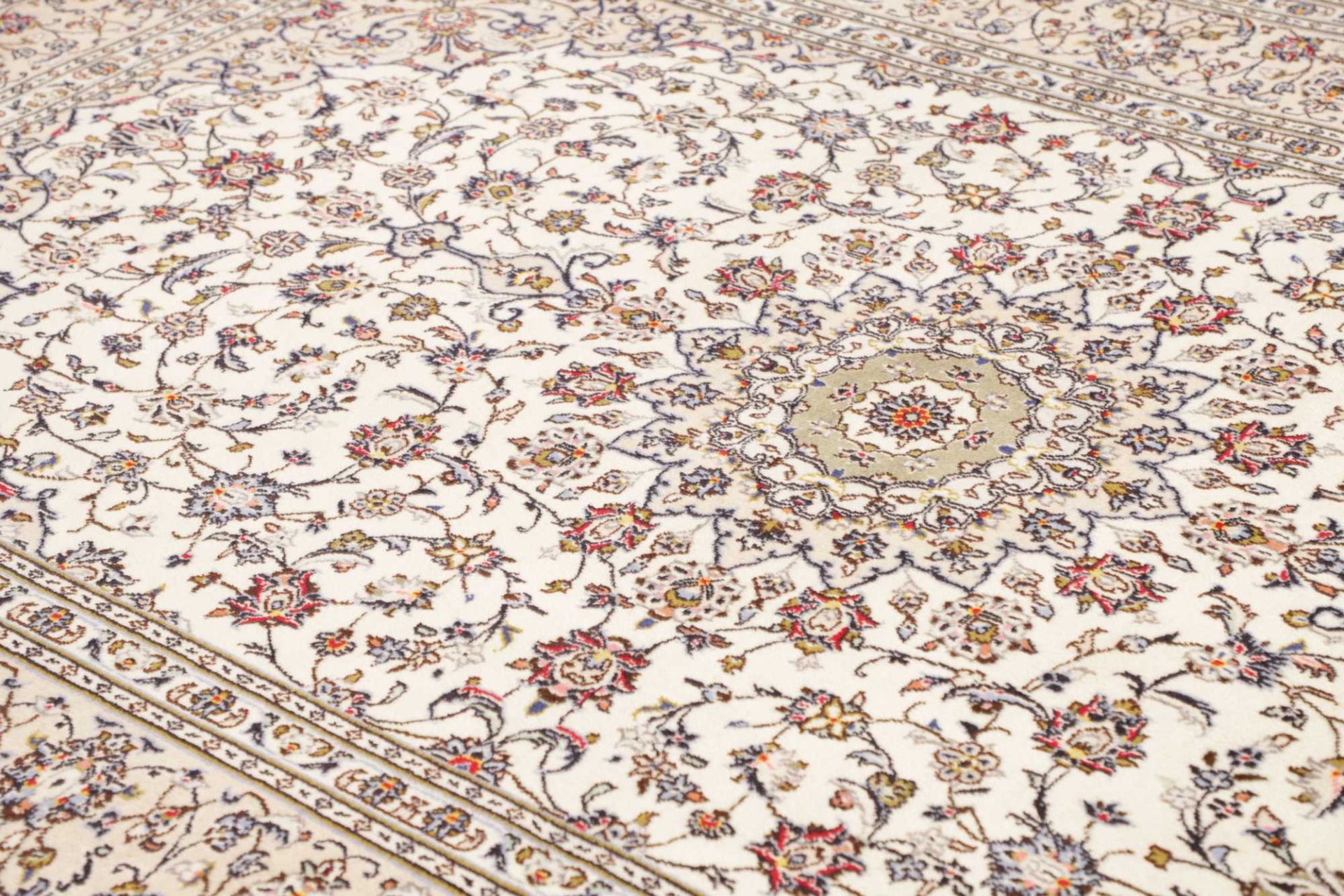 Handgeknüpfter Kashan Perserteppich, 196 × 299 cm, Wolle