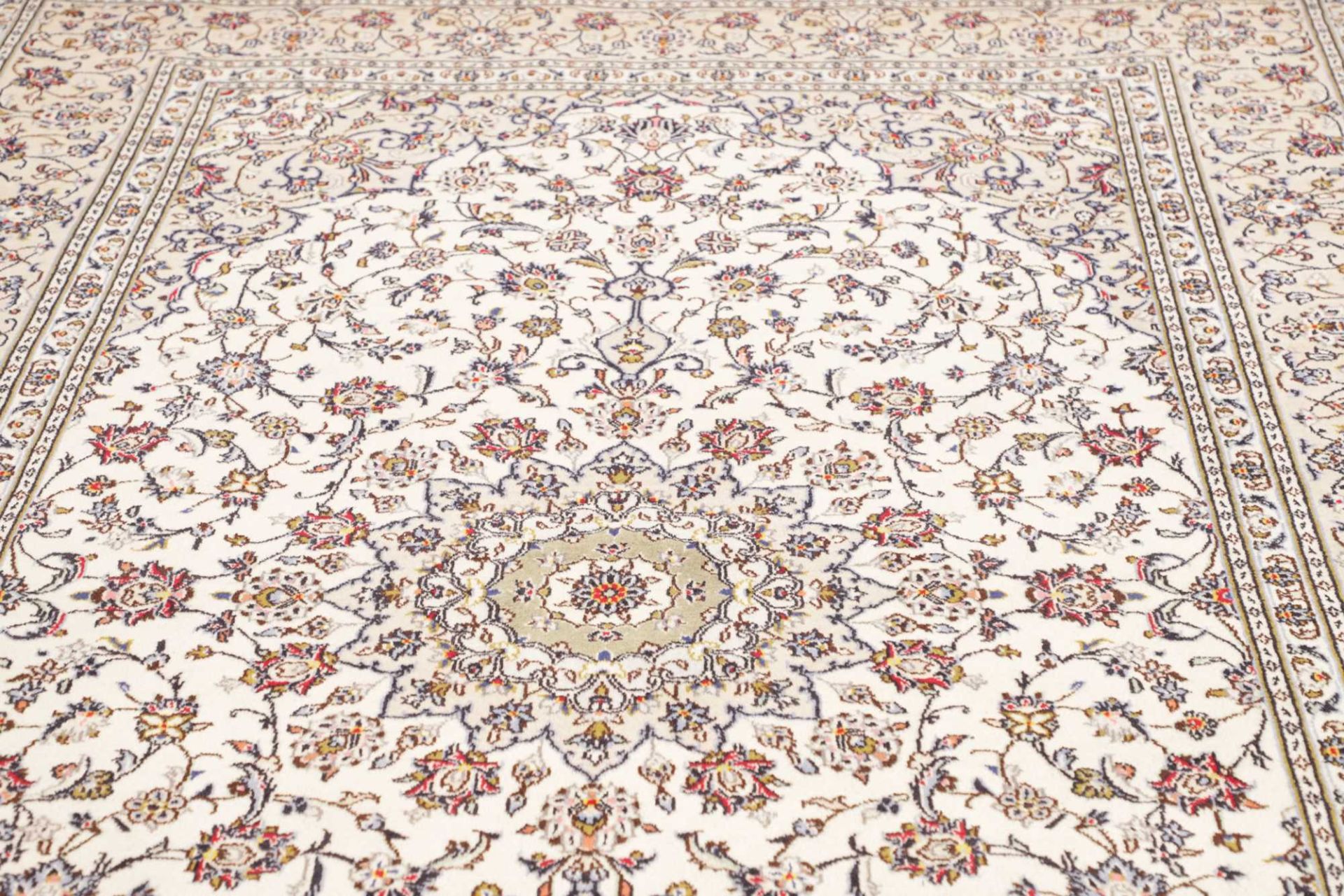 Handgeknüpfter Kashan Perserteppich, 196 × 299 cm, Wolle