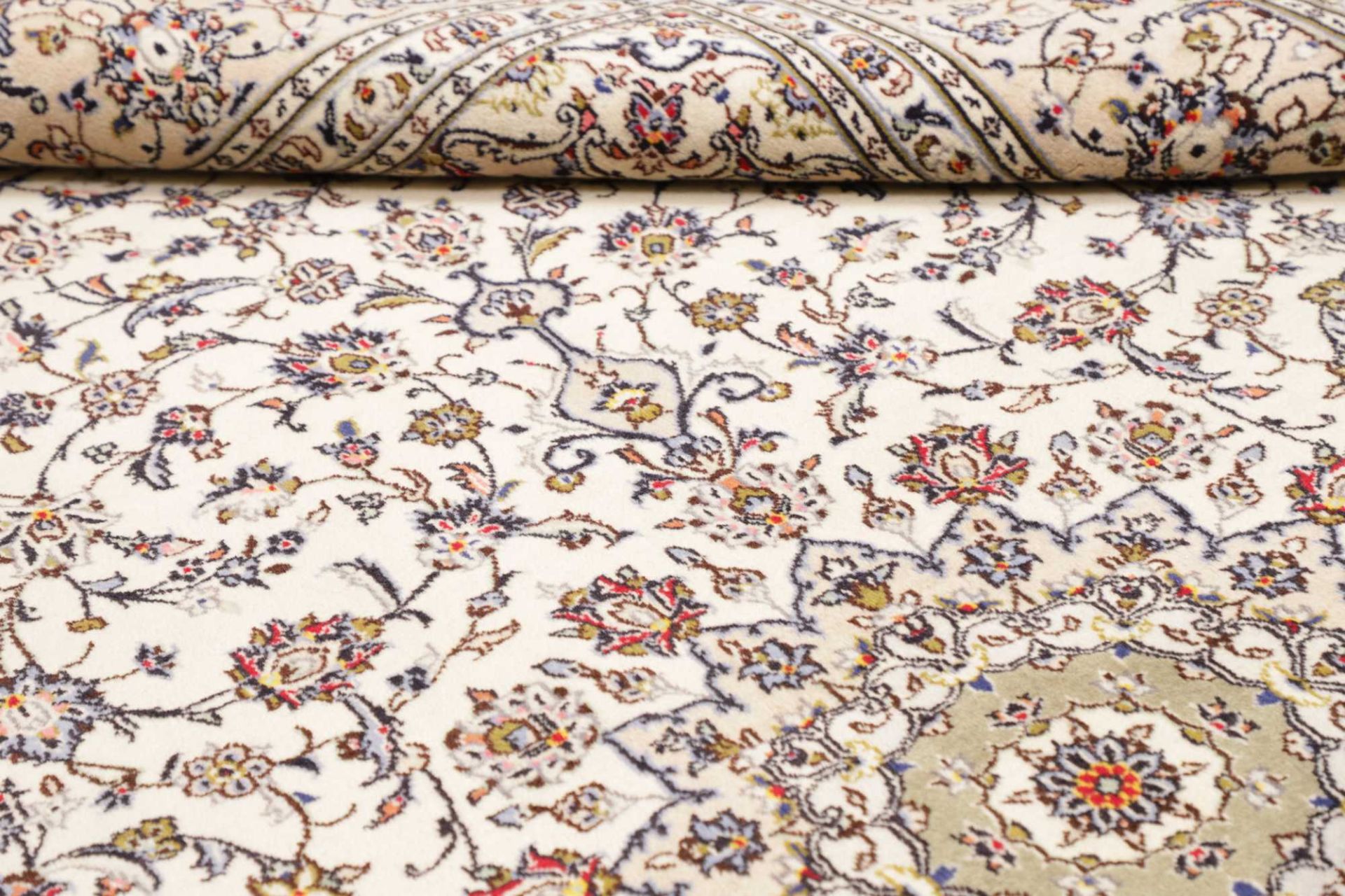 Handgeknüpfter Kashan Perserteppich, 196 × 299 cm, Wolle