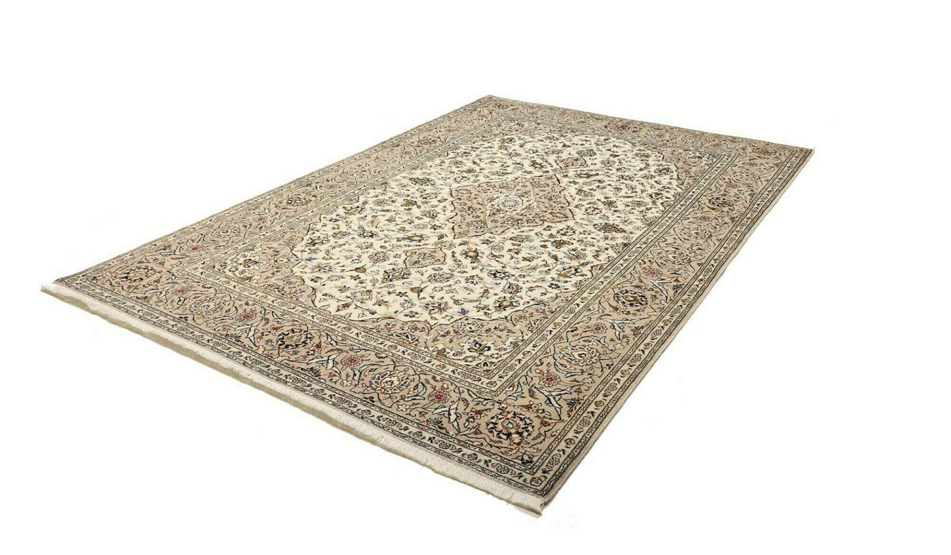 Kashan Perserteppich 196 × 292 cm aus Wolle, handgeknüpft