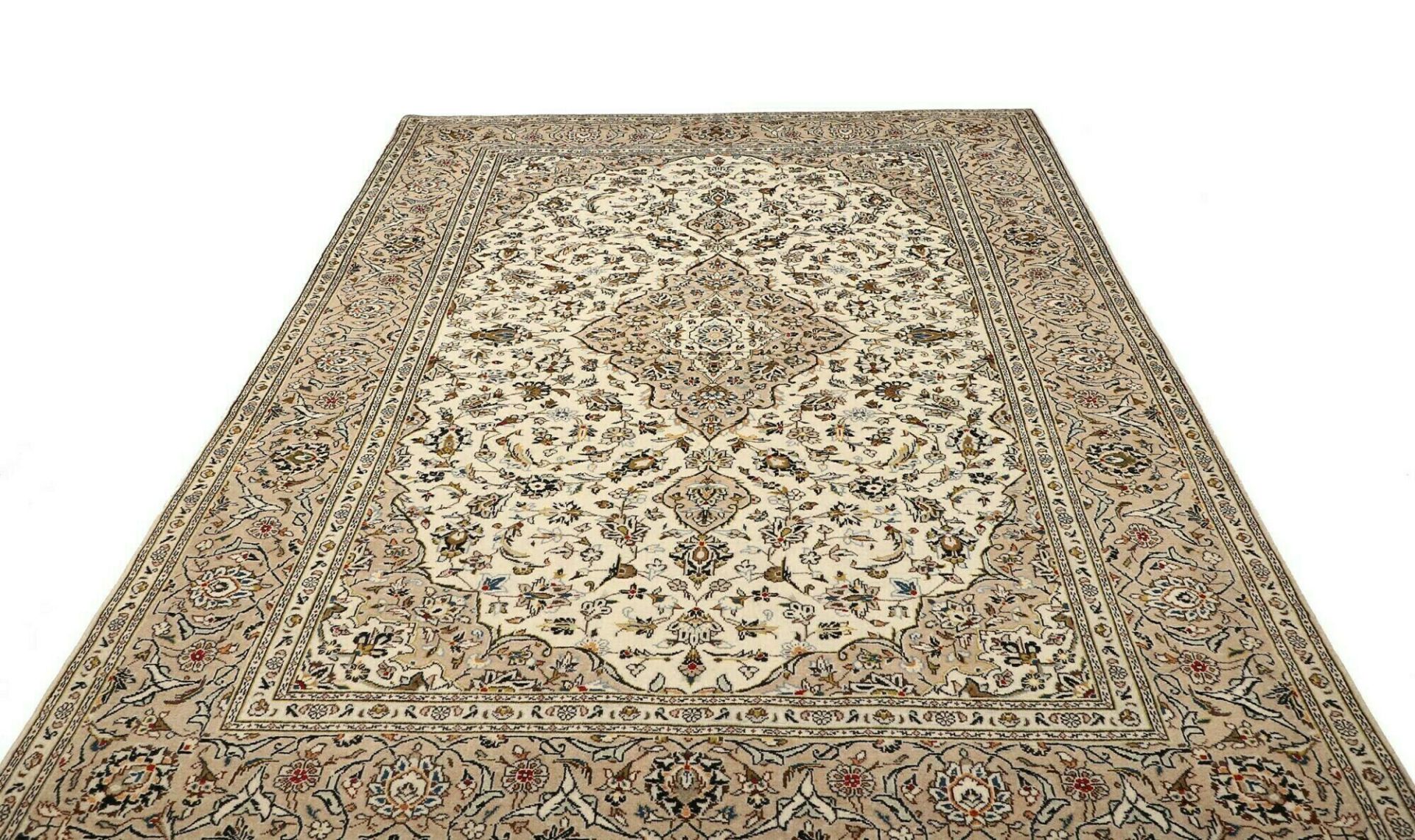 Kashan Perserteppich 196 × 292 cm aus Wolle, handgeknüpft