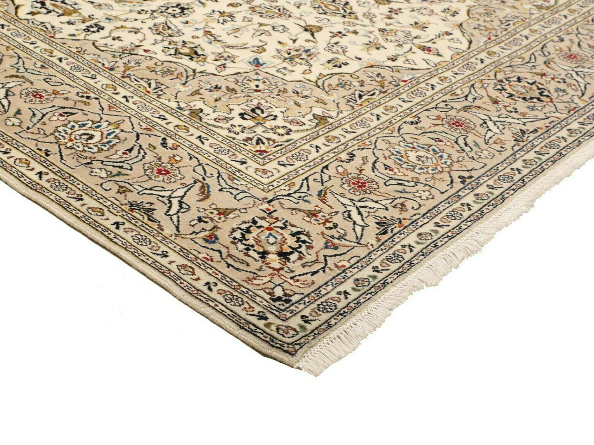 Kashan Perserteppich 196 × 292 cm aus Wolle, handgeknüpft