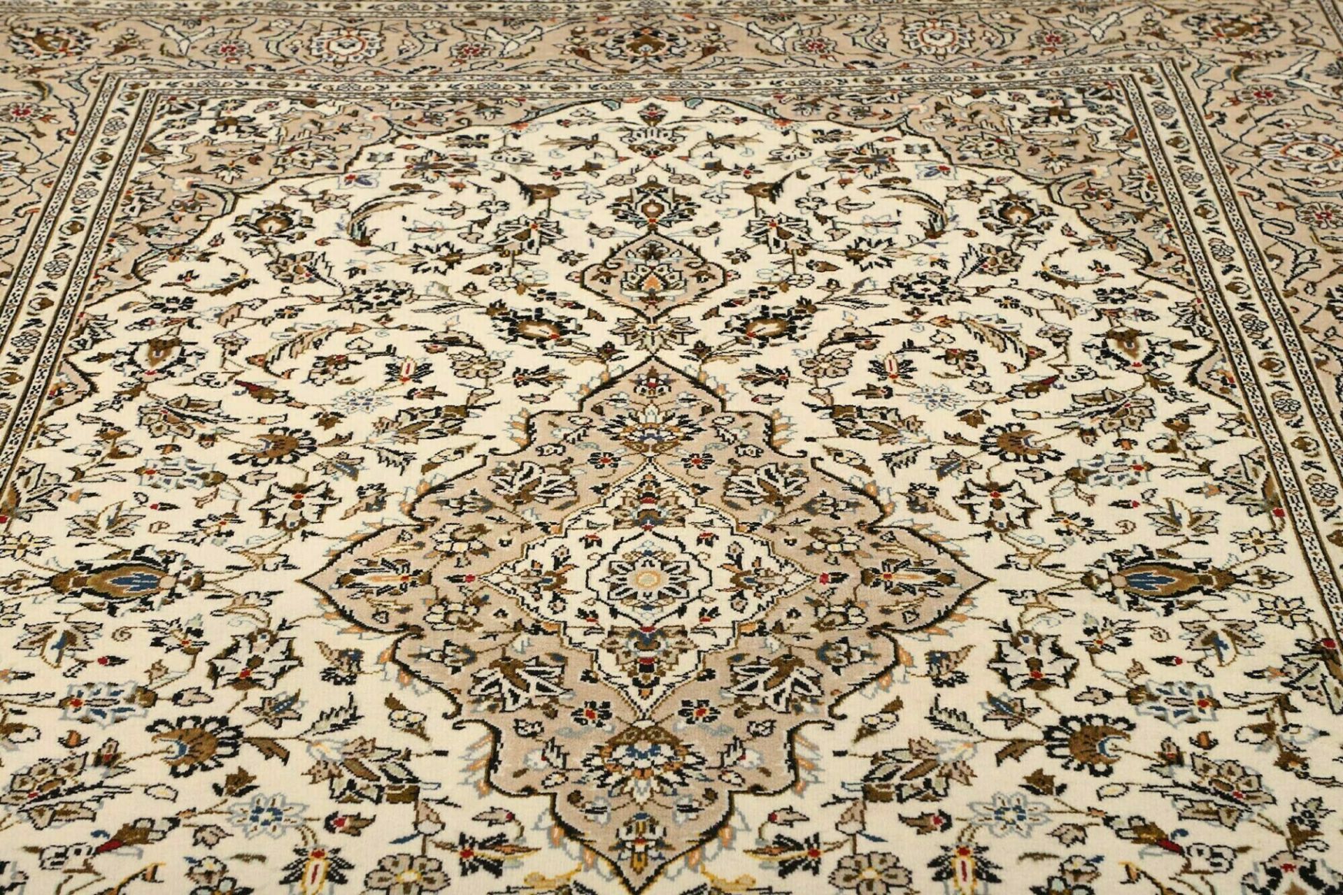 Kashan Perserteppich 196 × 292 cm aus Wolle, handgeknüpft
