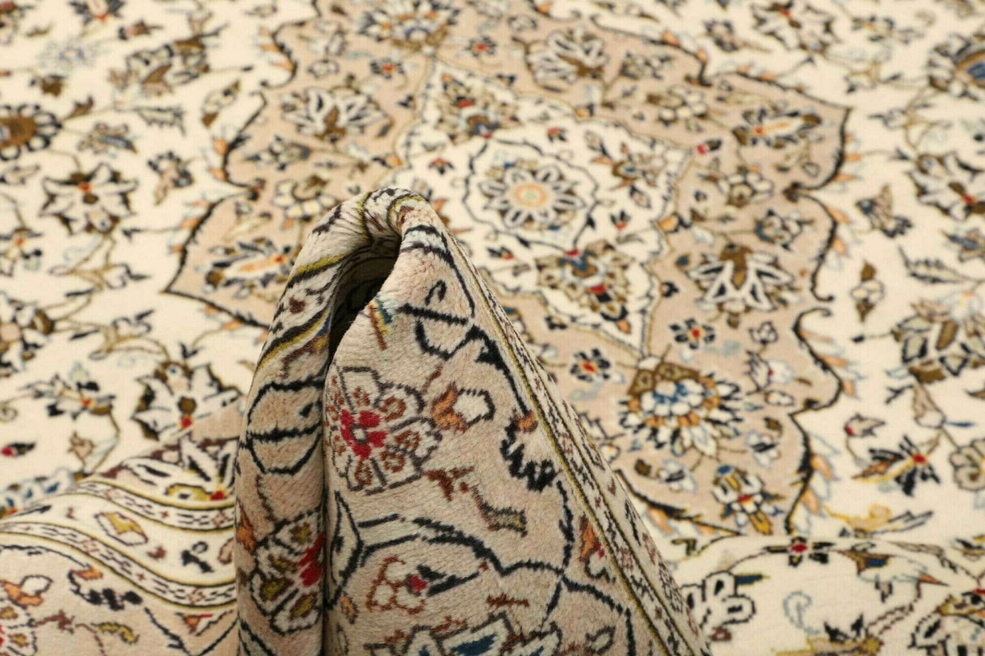 Kashan Perserteppich 196 × 292 cm aus Wolle, handgeknüpft