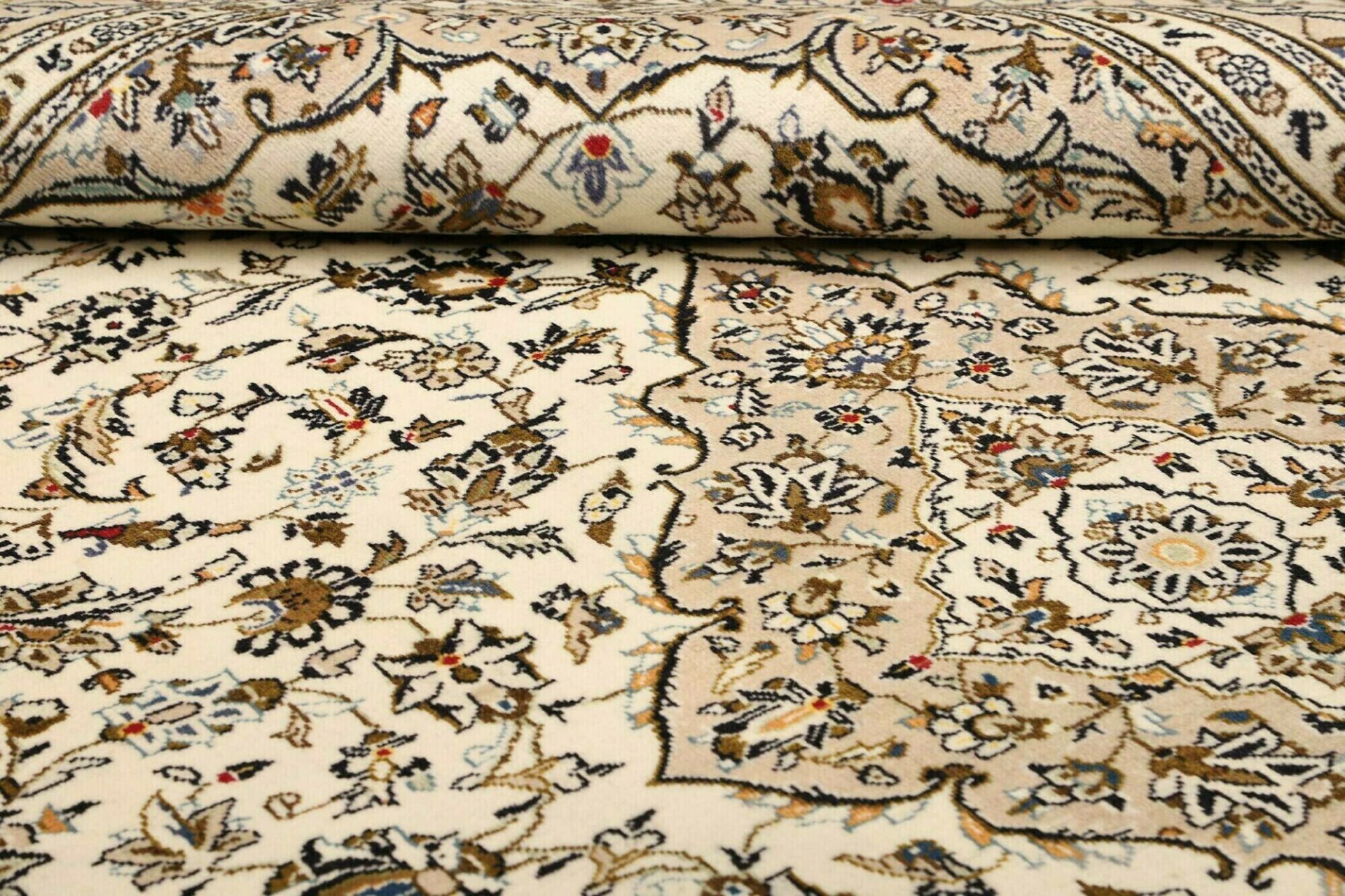 Kashan Perserteppich 196 × 292 cm aus Wolle, handgeknüpft