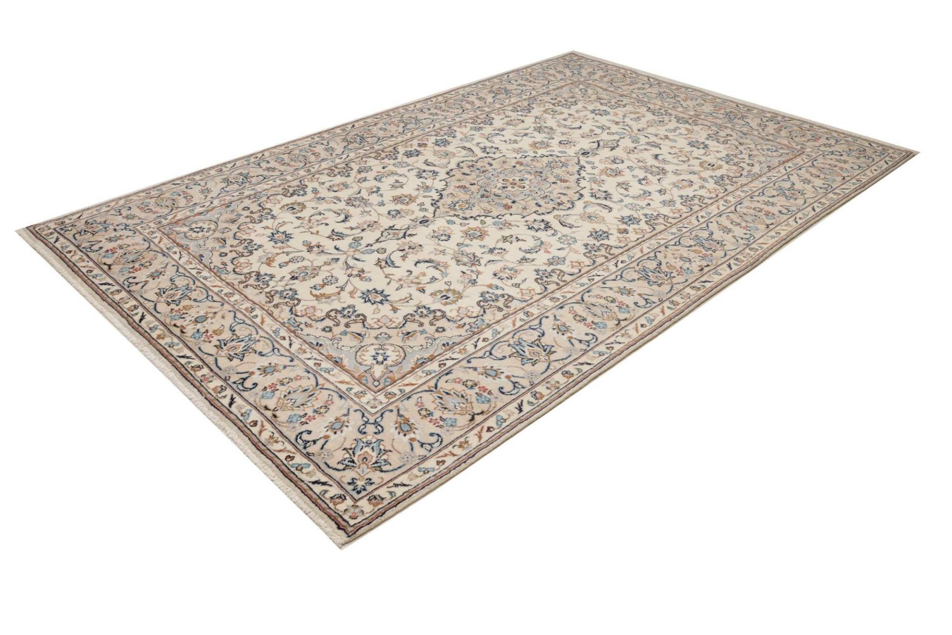 Handgeknüpfter Kashan Perserteppich, 193 × 299 cm, Wolle