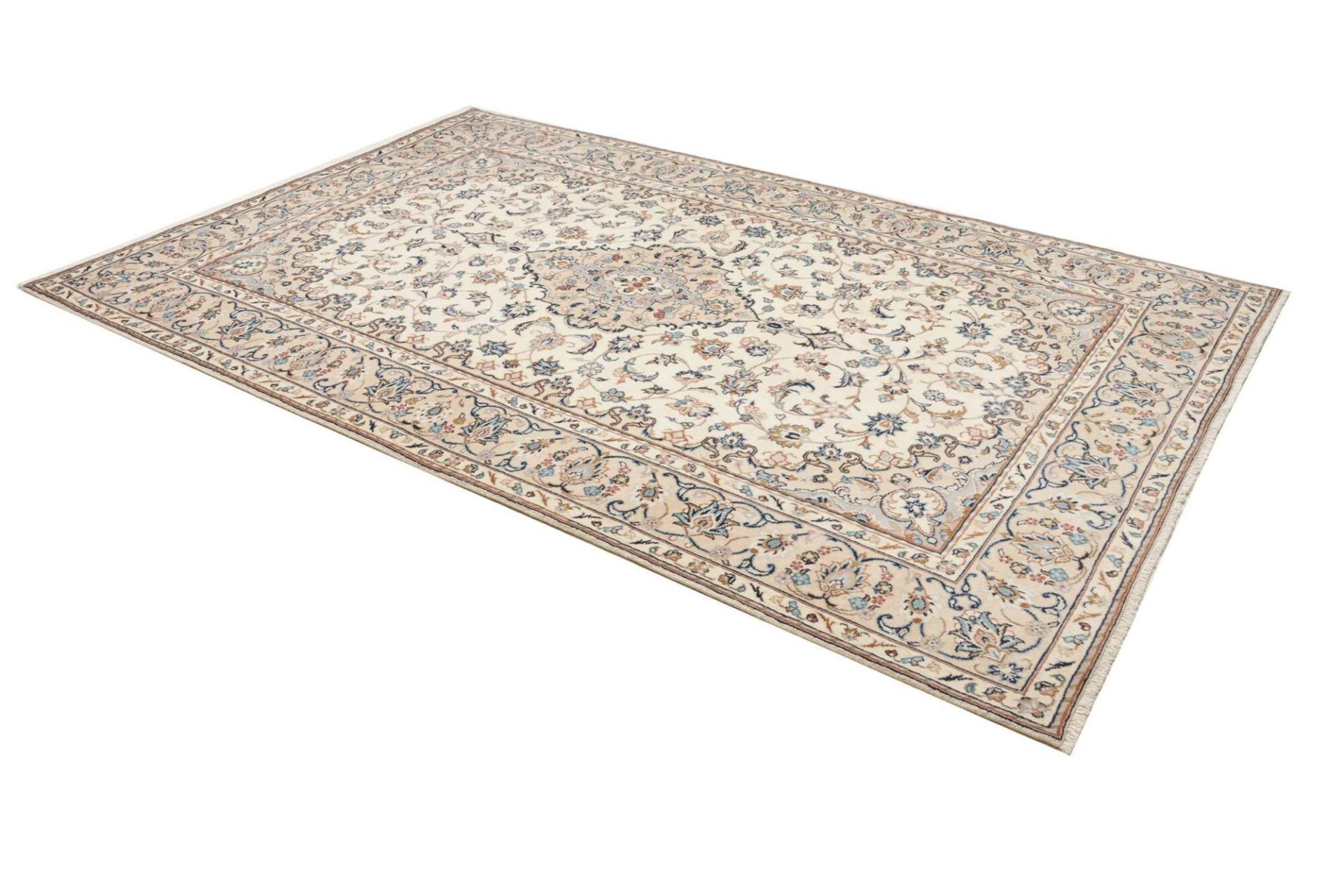 Handgeknüpfter Kashan Perserteppich, 193 × 299 cm, Wolle