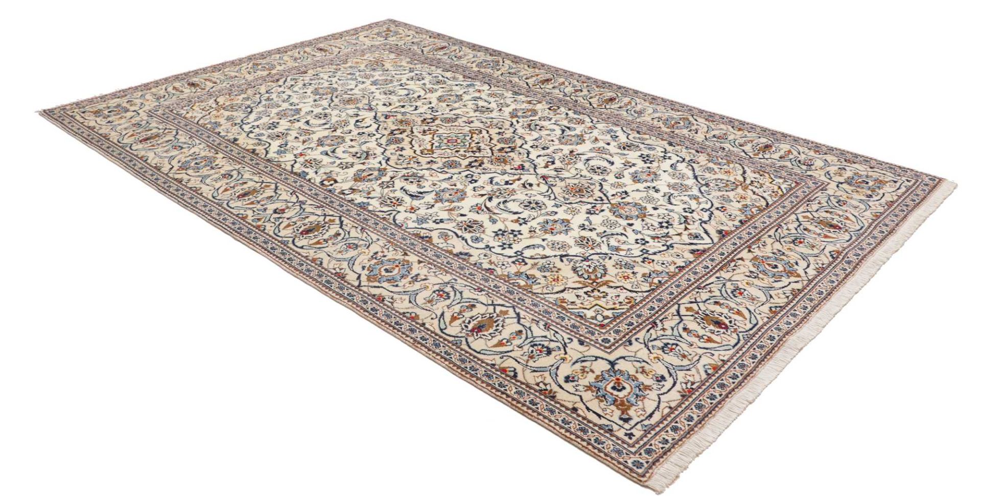 Kashan Perserteppich 199 × 299 cm aus Wolle, handgeknüpft