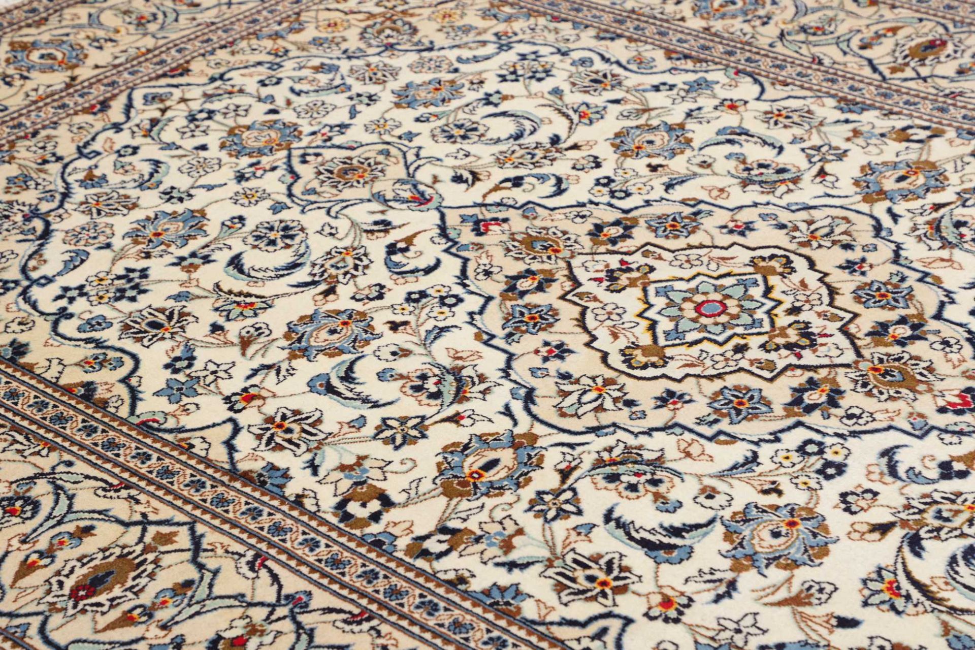 Kashan Perserteppich 199 × 299 cm aus Wolle, handgeknüpft