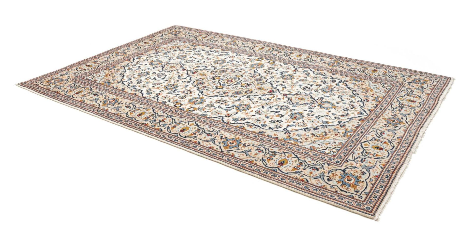 Handgeknüpfter Kashan Perserteppich 194 × 299 cm