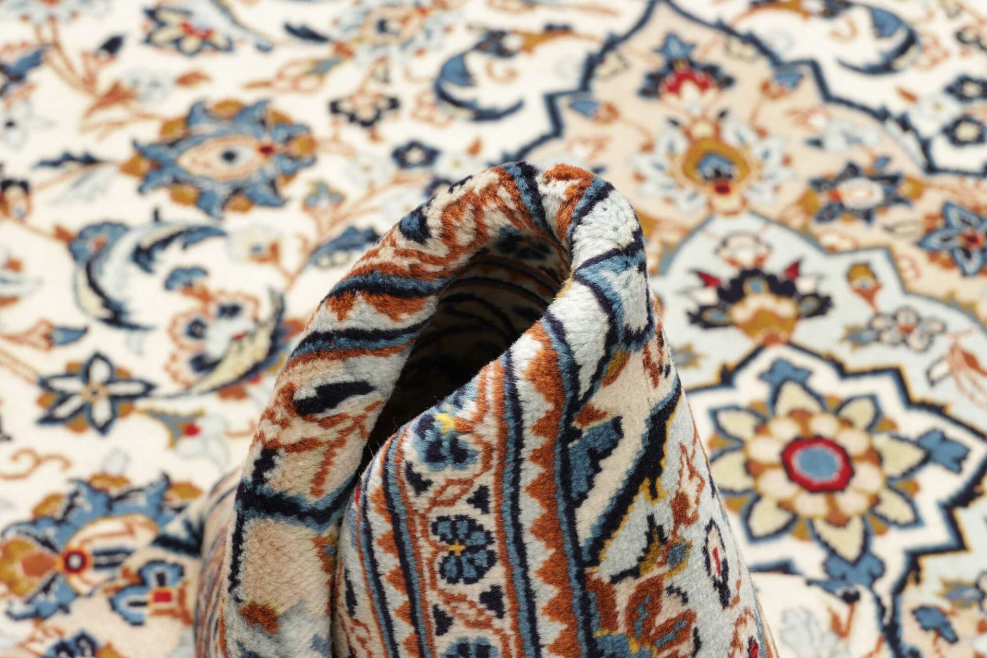 Handgeknüpfter Kashan Perserteppich 194 × 299 cm