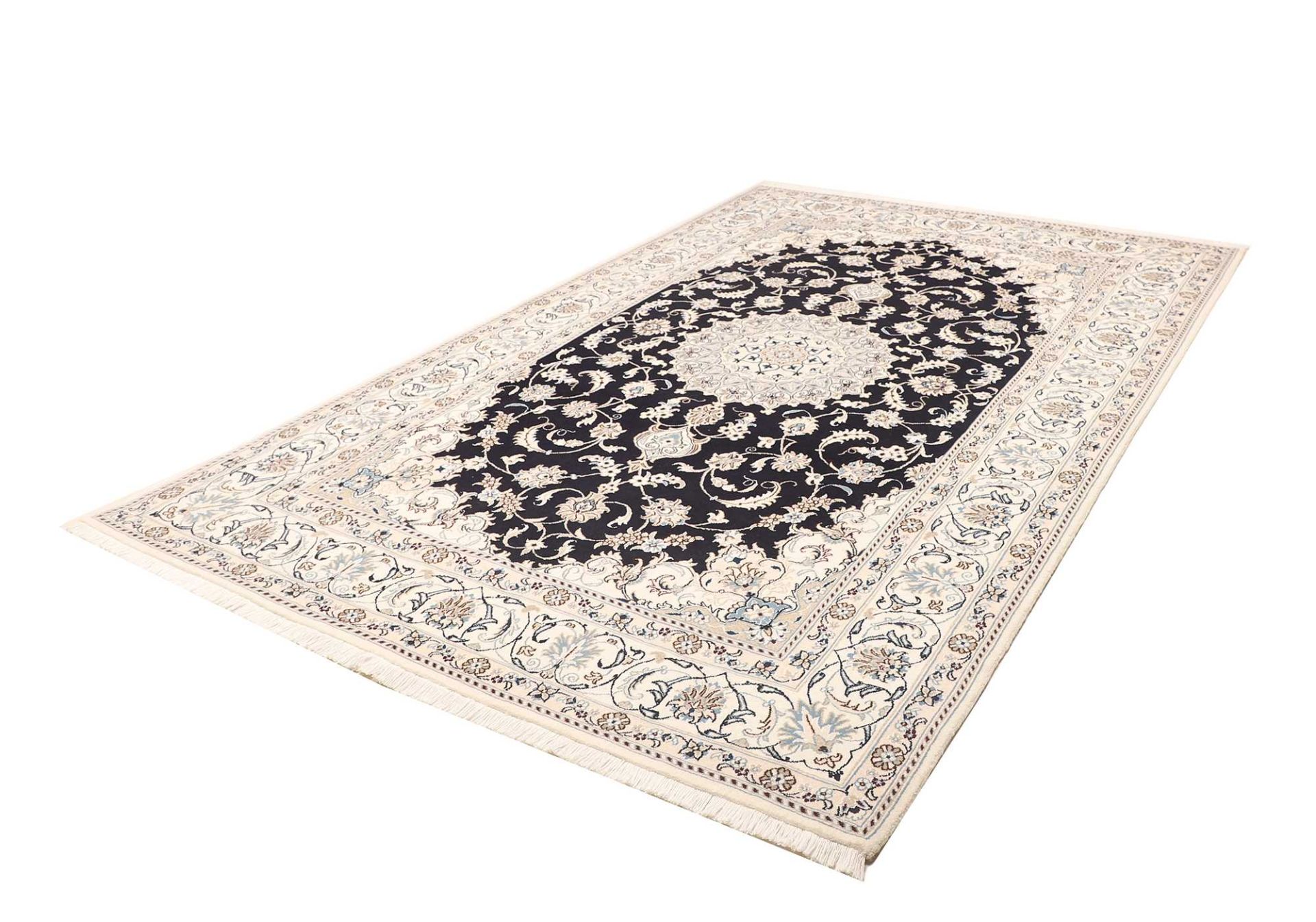 perserteppich-nain-197-x-302-cm-schurwolle-handgeknupft-exklusiv-1 Handgeknüpfter Nain Perserteppich, 197 × 302 cm, Wolle
