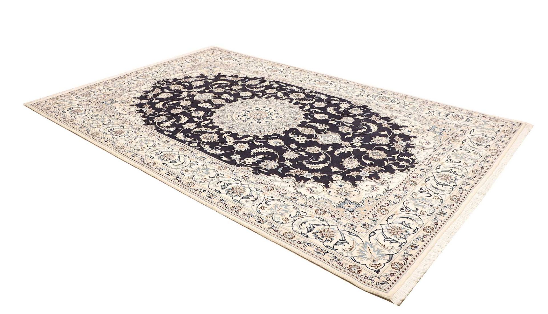 perserteppich-nain-197-x-302-cm-schurwolle-handgeknupft-exklusiv-2 Handgeknüpfter Nain Perserteppich, 197 × 302 cm, Wolle
