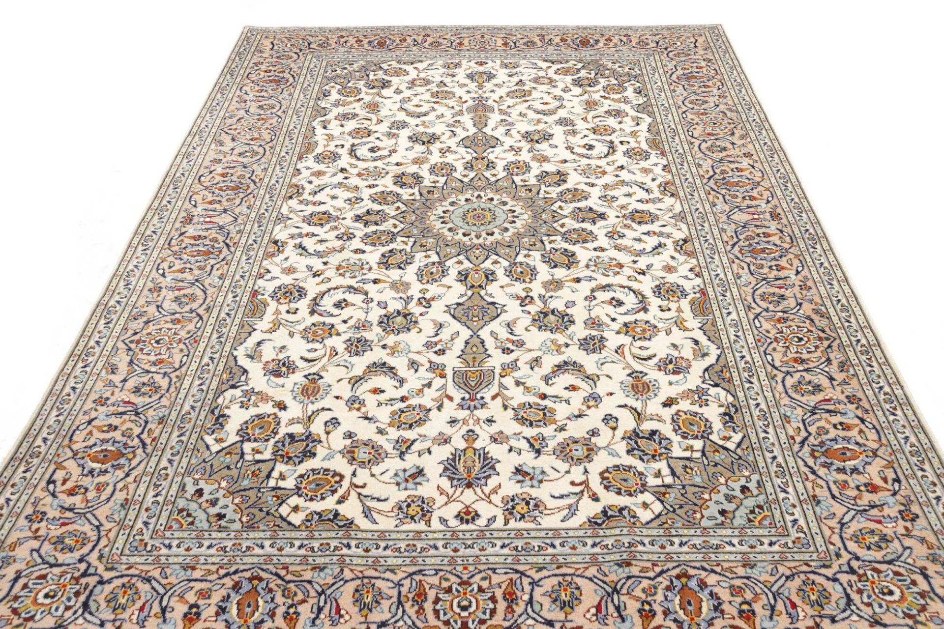 Handgeknüpfter Kashan Perserteppich 198 × 304 cm