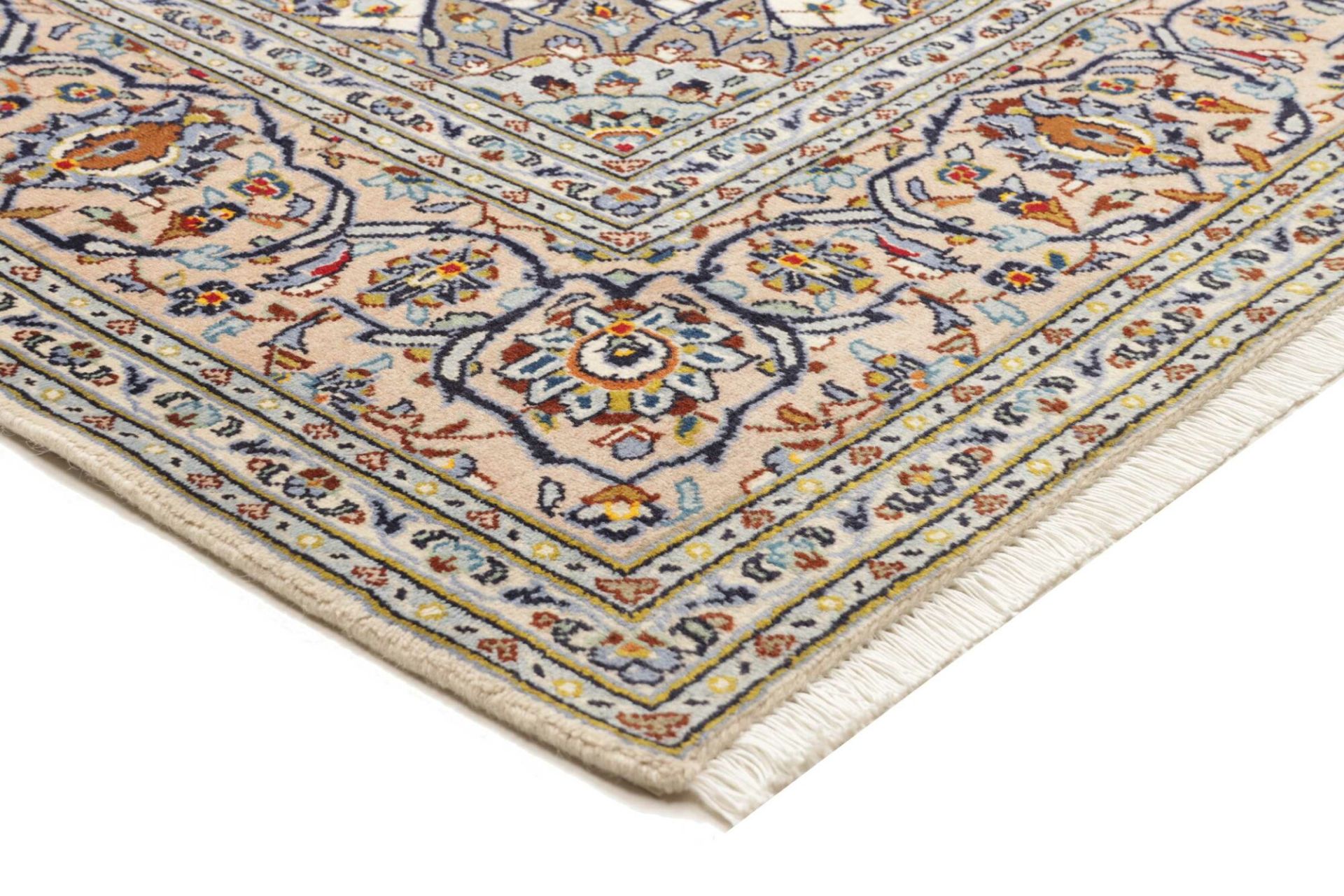 Handgeknüpfter Kashan Perserteppich 198 × 304 cm