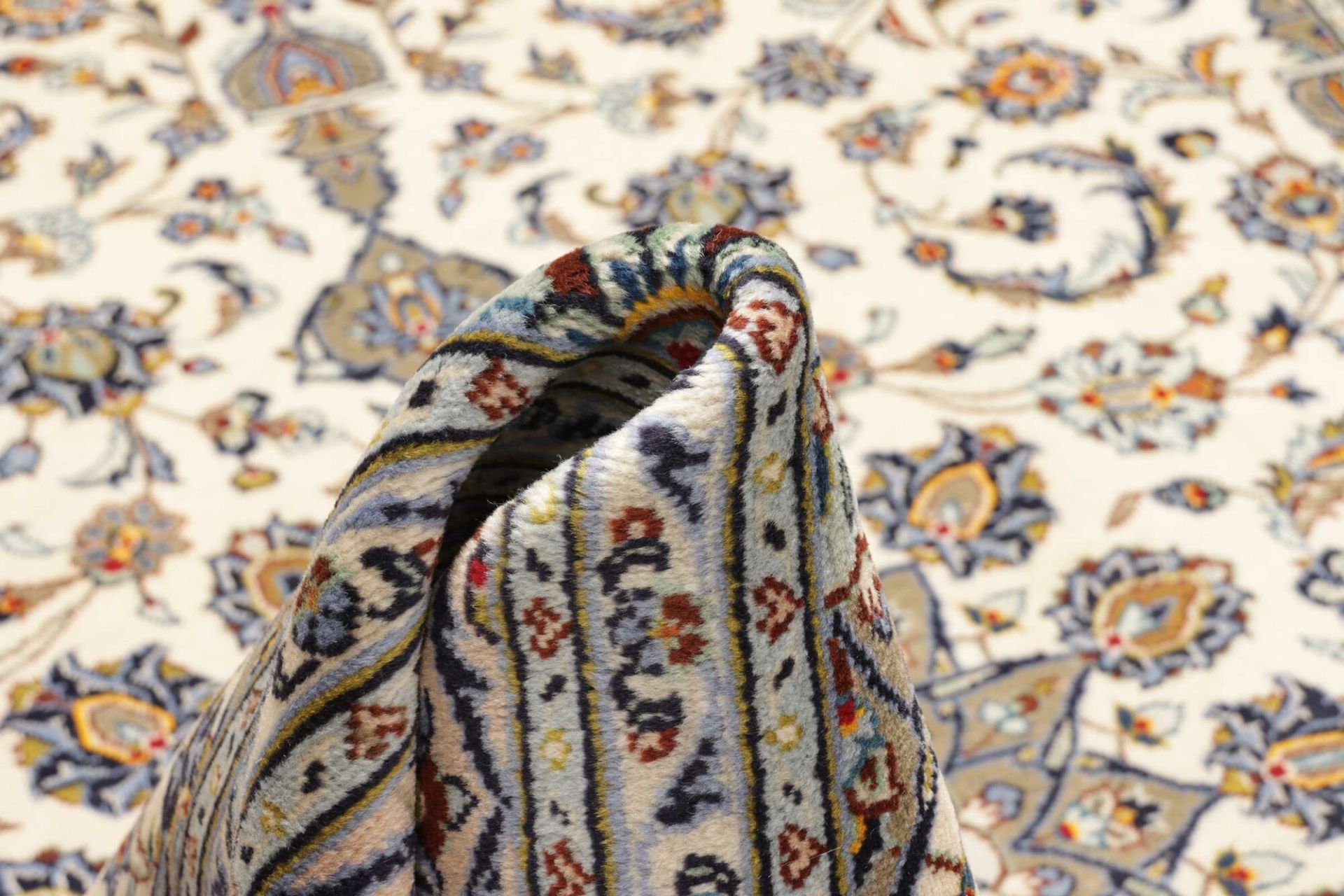 Handgeknüpfter Kashan Perserteppich 198 × 304 cm