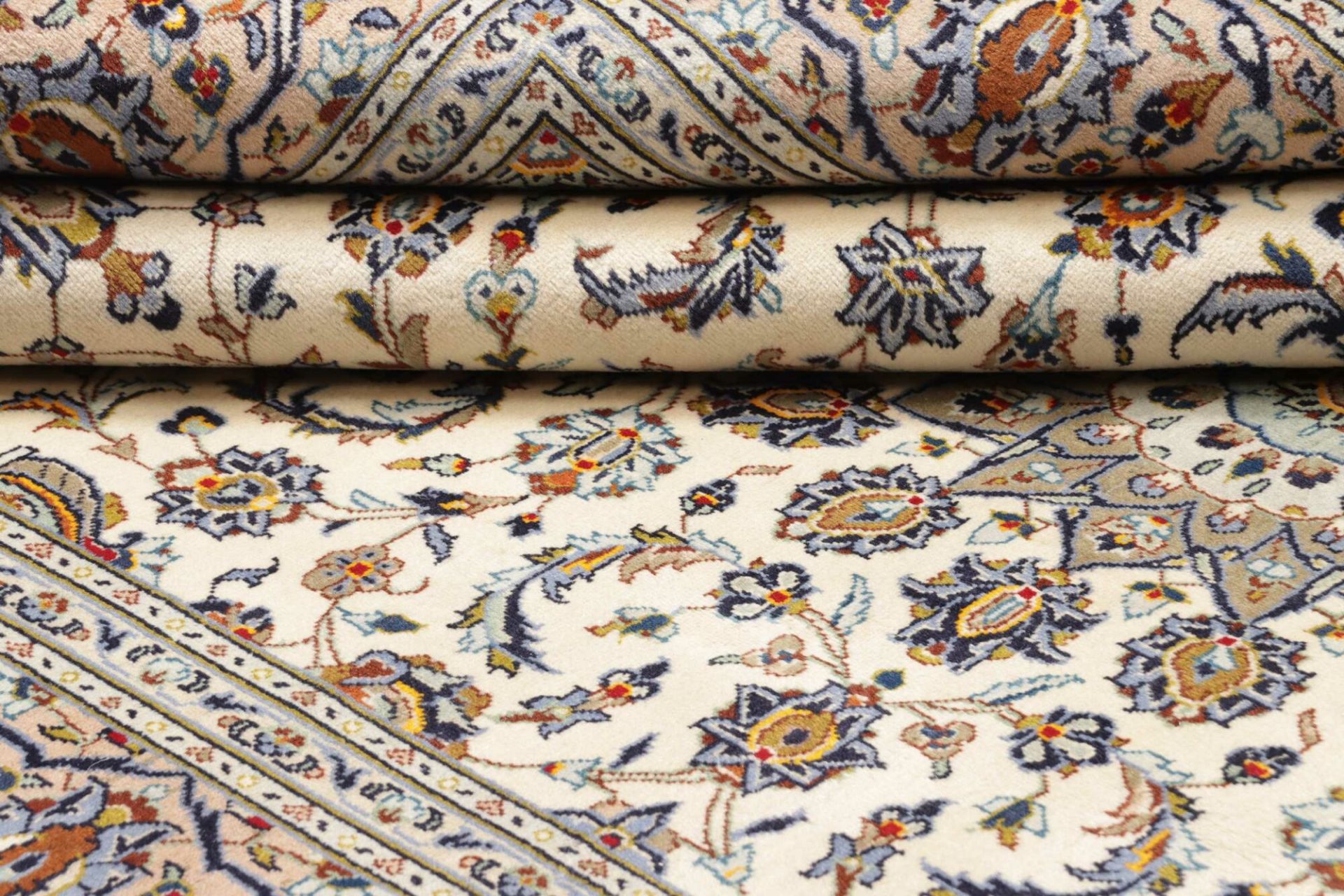 Handgeknüpfter Kashan Perserteppich 198 × 304 cm