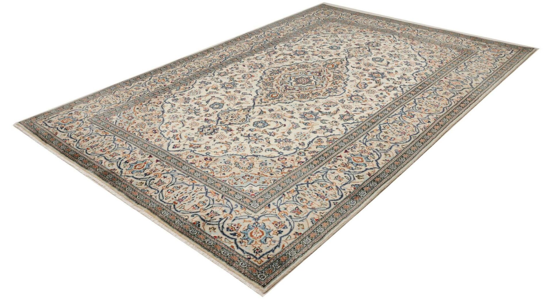 Kashan Perserteppich 201 × 296 cm aus Wolle, handgeknüpft