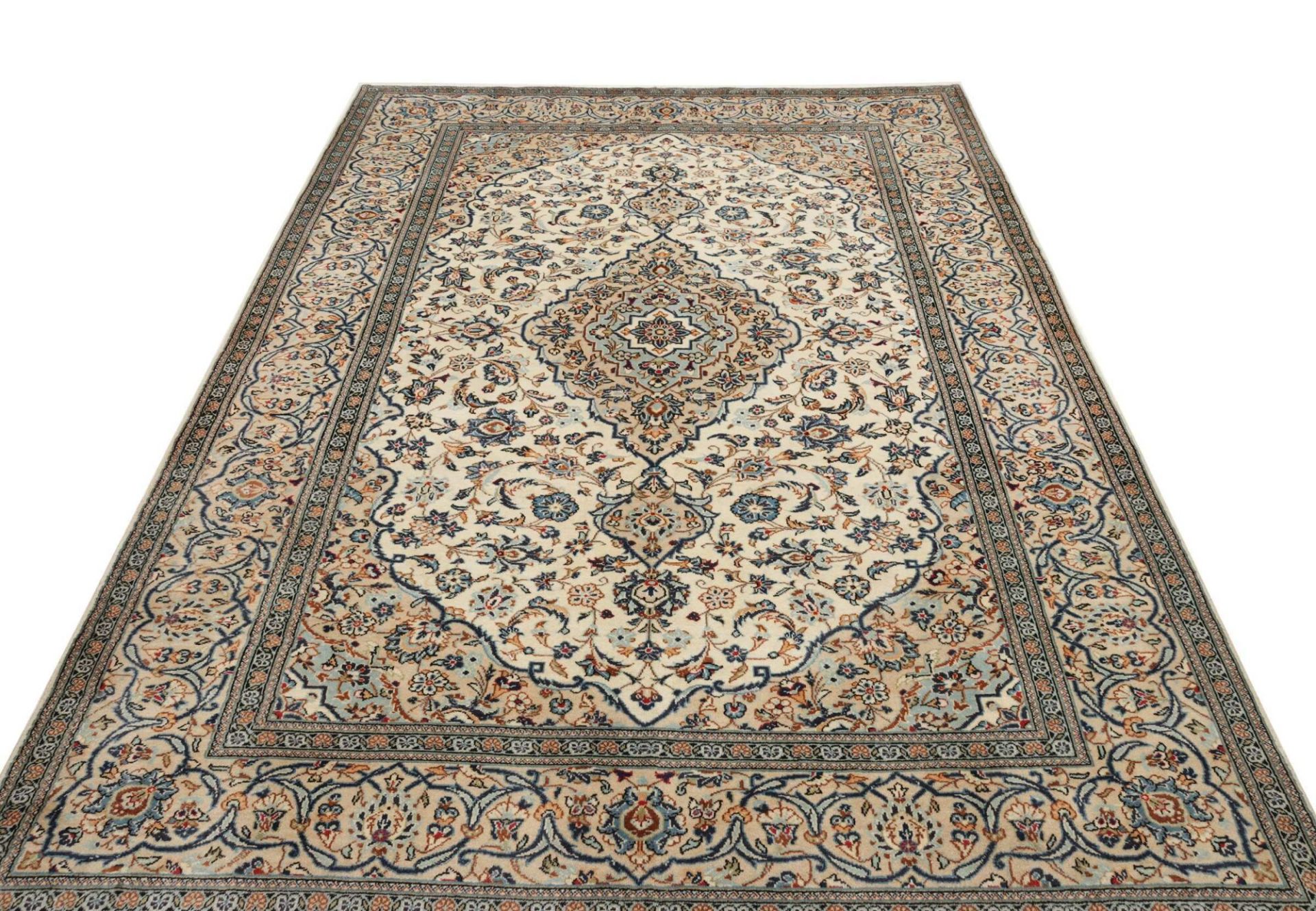Kashan Perserteppich 201 × 296 cm aus Wolle, handgeknüpft