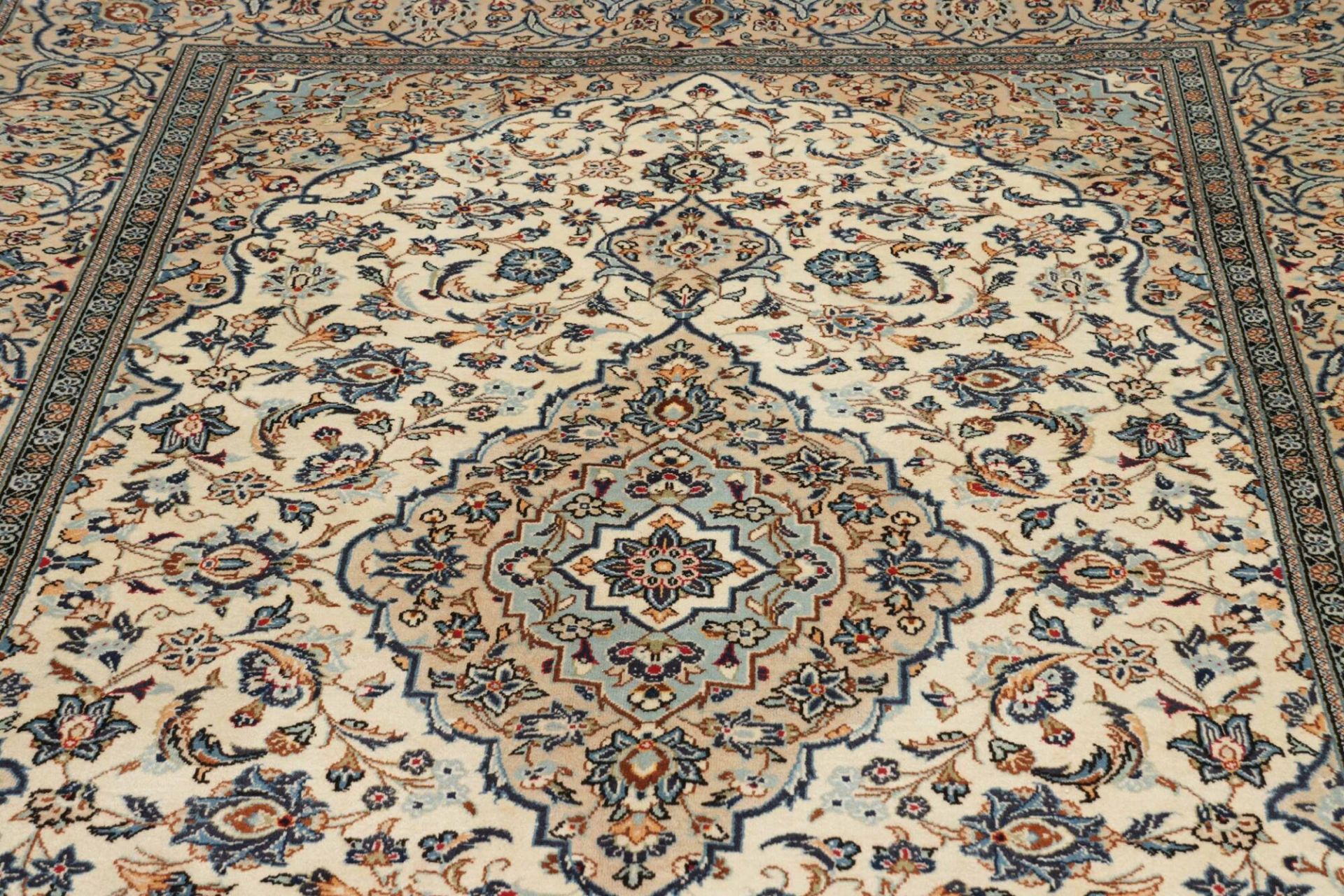 Kashan Perserteppich 201 × 296 cm aus Wolle, handgeknüpft