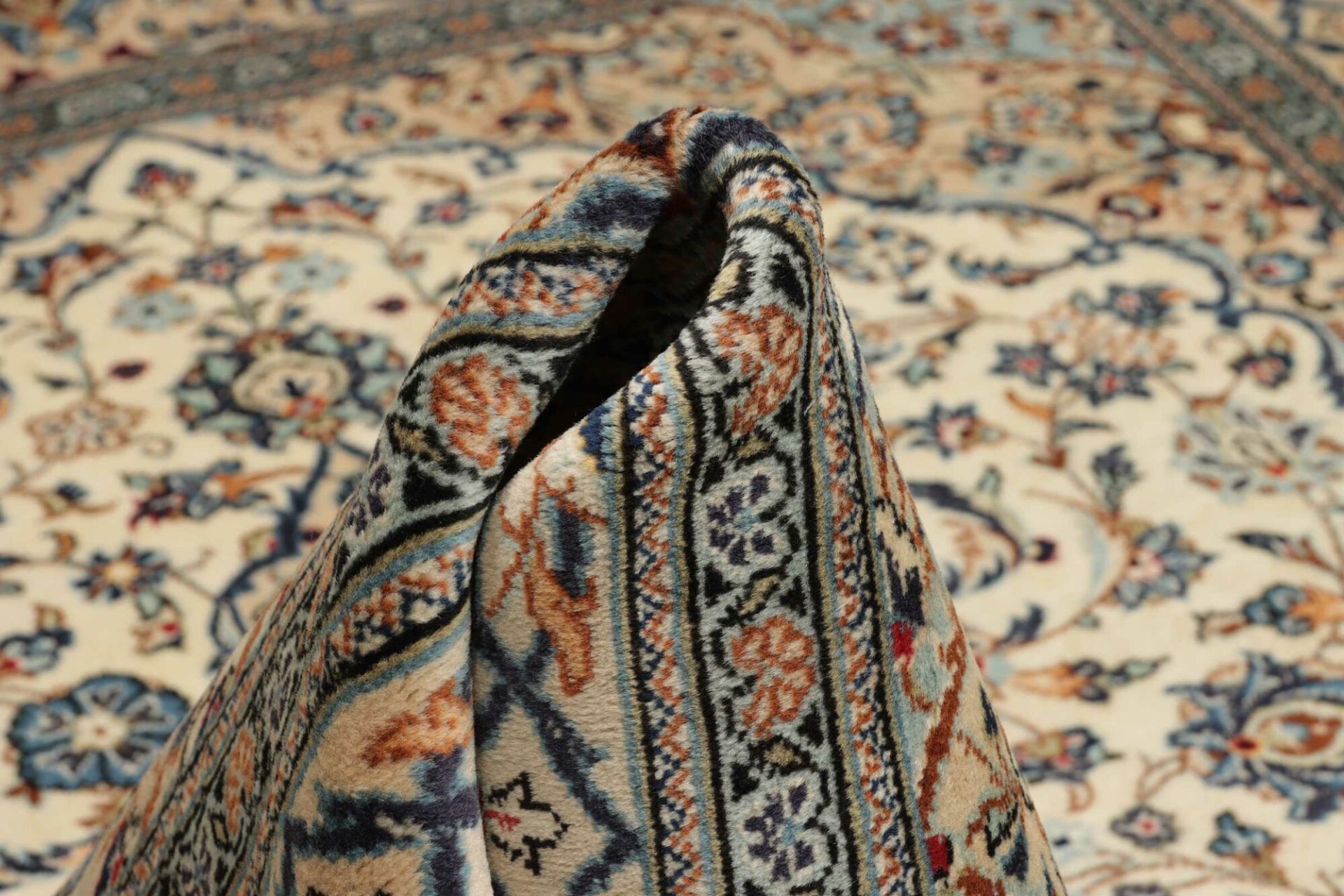 Kashan Perserteppich 201 × 296 cm aus Wolle, handgeknüpft
