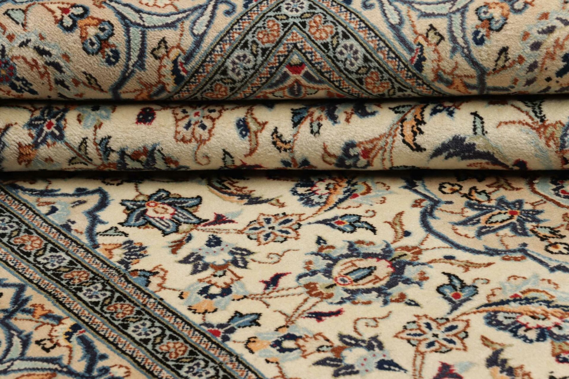 Kashan Perserteppich 201 × 296 cm aus Wolle, handgeknüpft