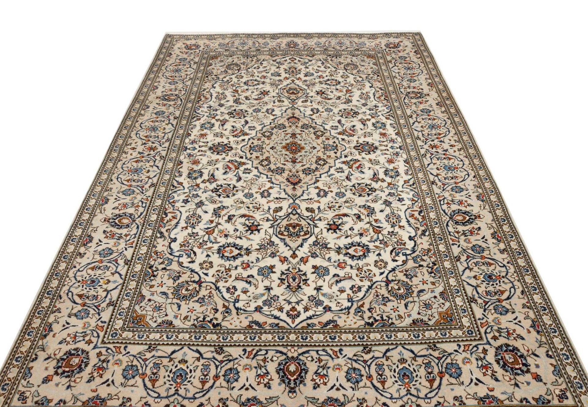 Kashan Perserteppich 194 × 305 cm aus Wolle, handgeknüpft