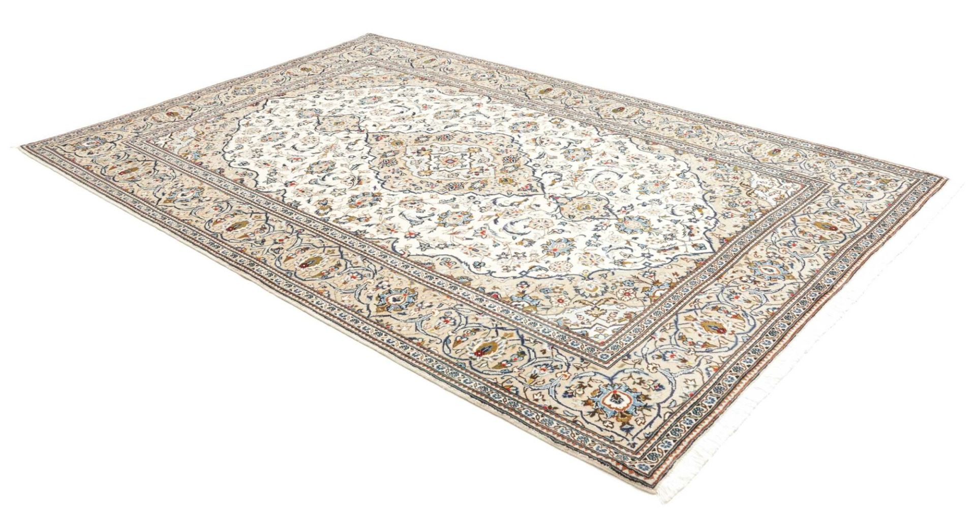 Handgeknüpfter Kashan Perserteppich, 201 × 304 cm, Wolle