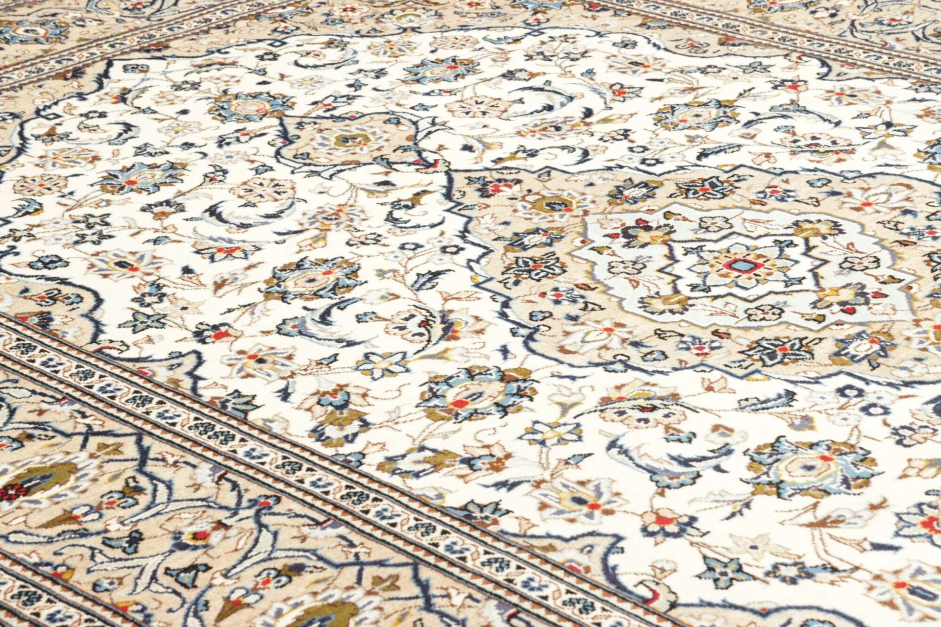Handgeknüpfter Kashan Perserteppich, 201 × 304 cm, Wolle