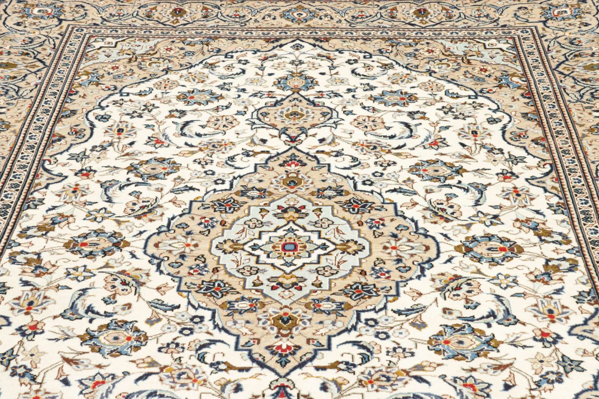 Handgeknüpfter Kashan Perserteppich, 201 × 304 cm, Wolle