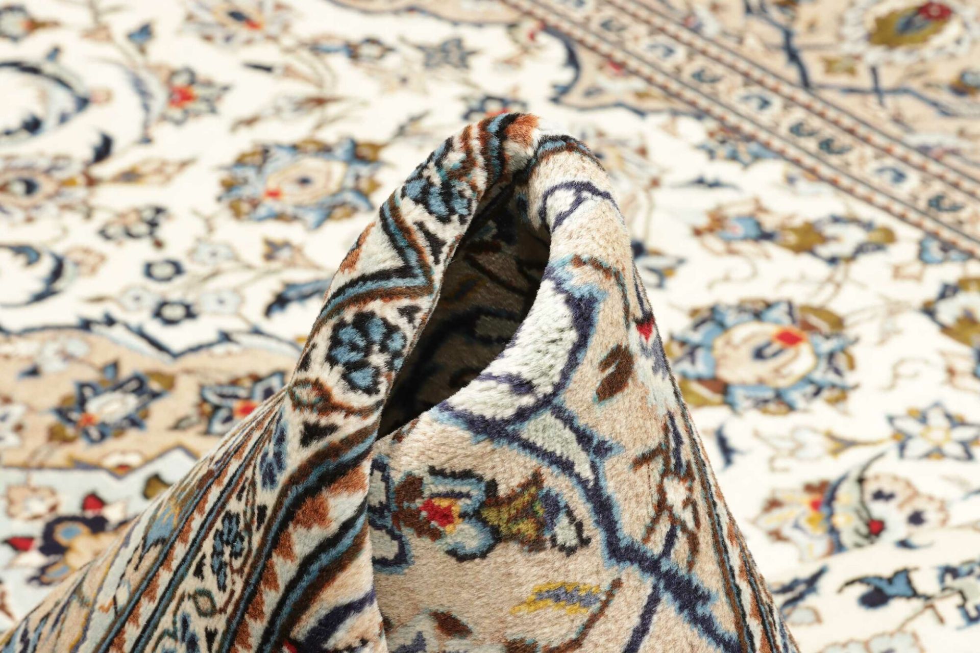 Handgeknüpfter Kashan Perserteppich, 201 × 304 cm, Wolle