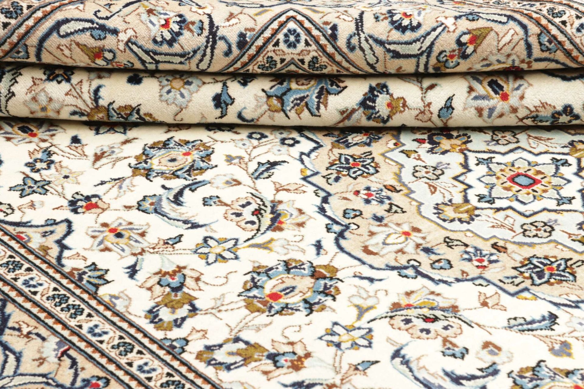 Handgeknüpfter Kashan Perserteppich, 201 × 304 cm, Wolle