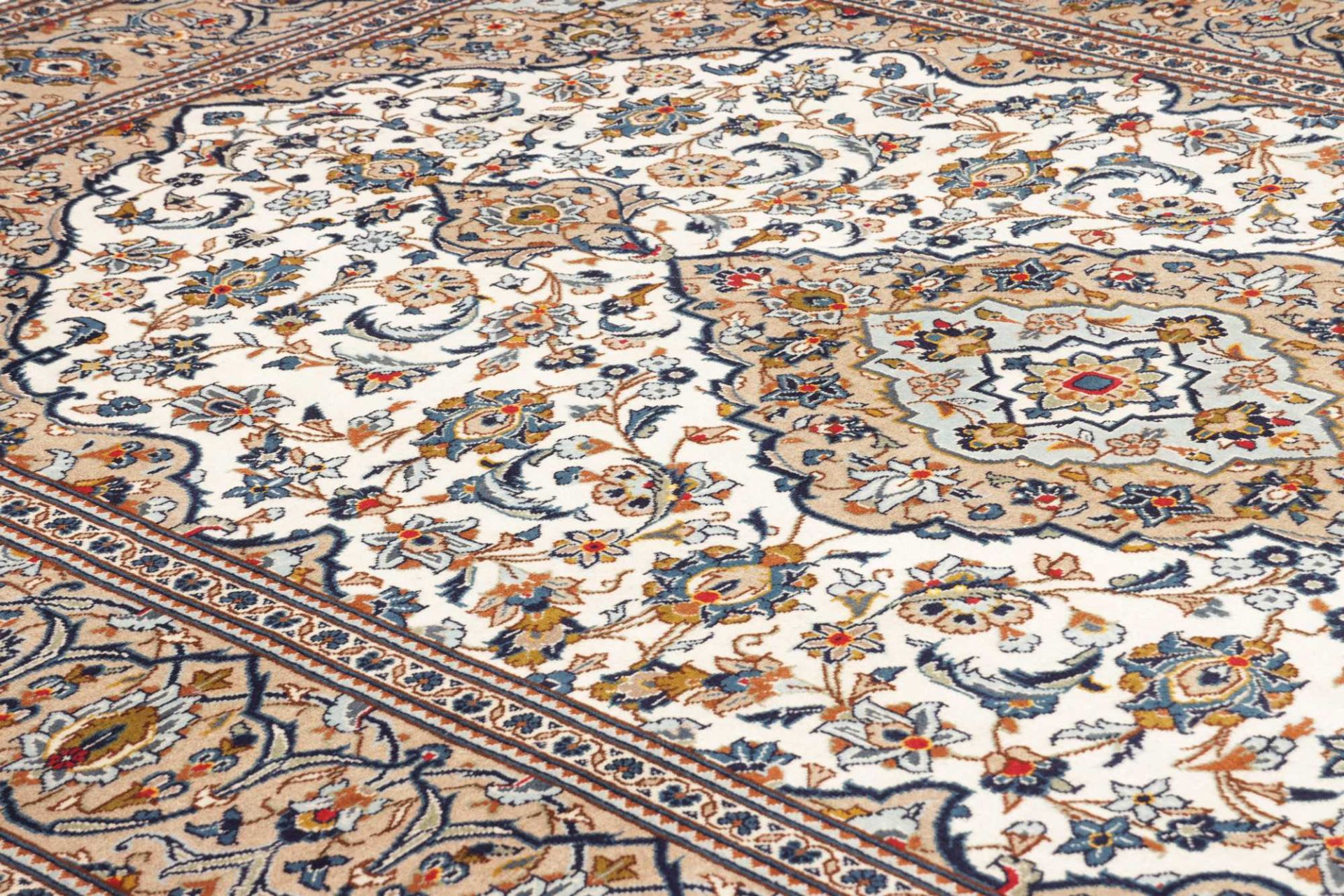 Handgeknüpfter Kashan Perserteppich, 201 × 299 cm, Wolle