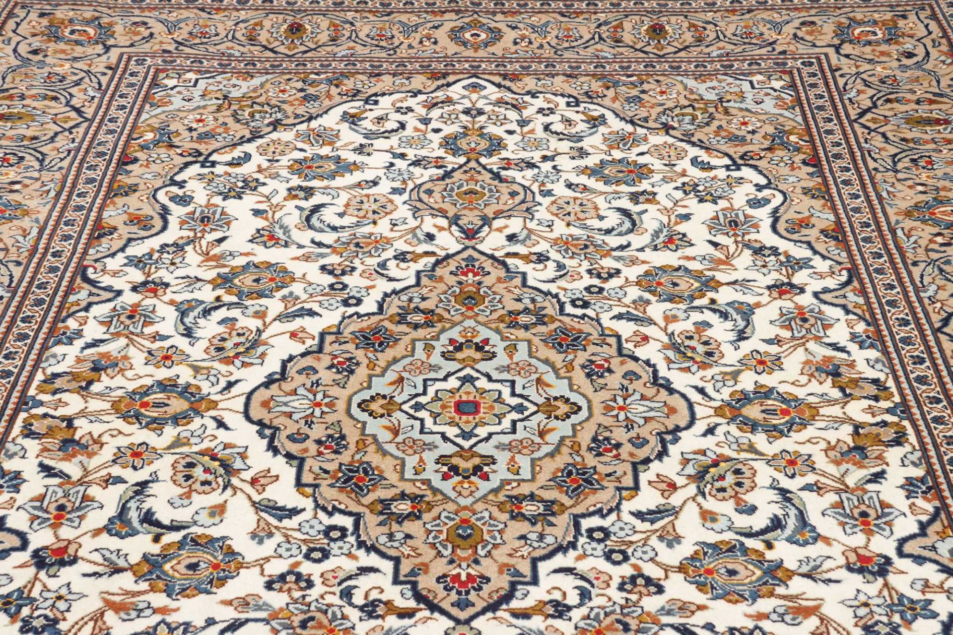 Handgeknüpfter Kashan Perserteppich, 201 × 299 cm, Wolle