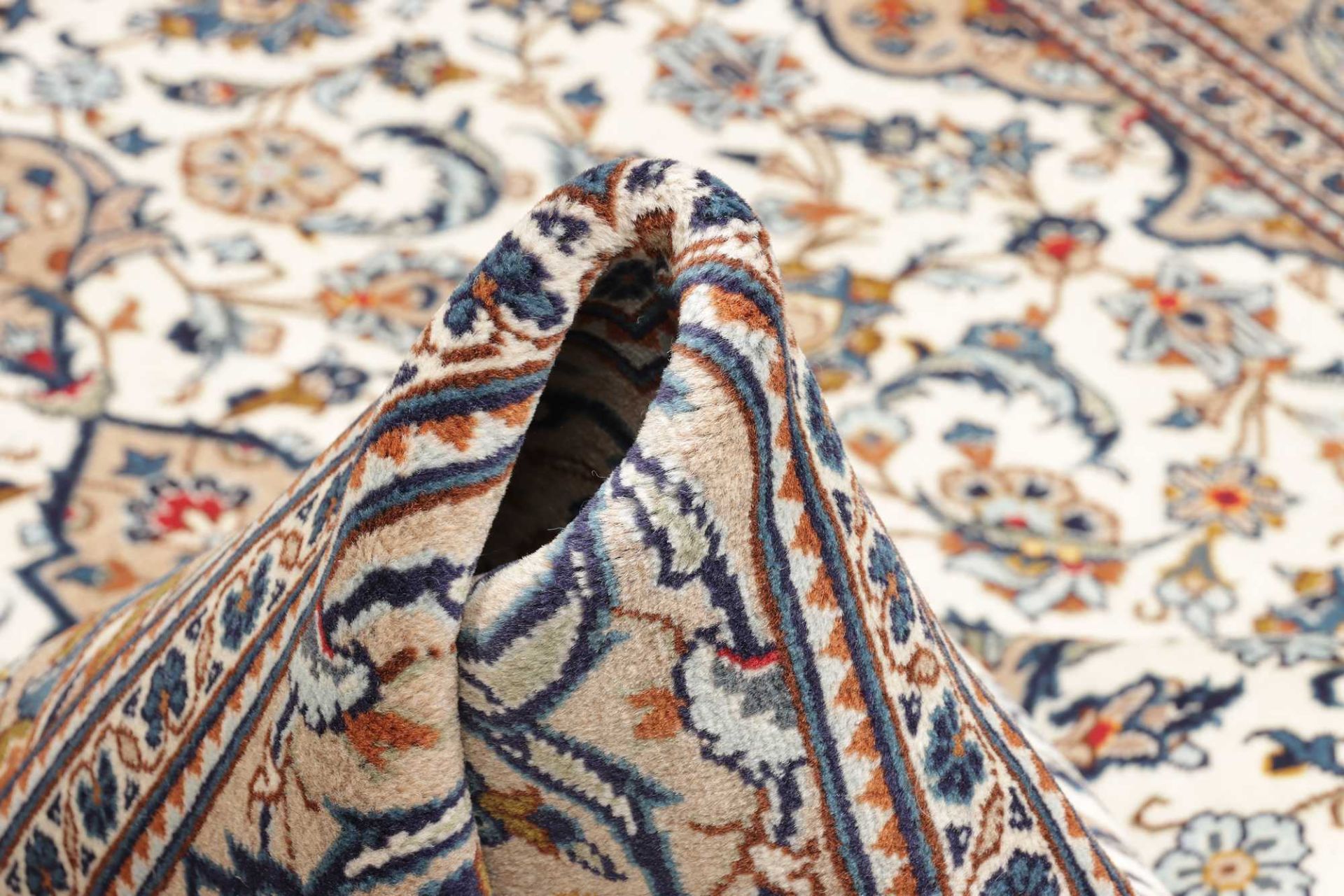 Handgeknüpfter Kashan Perserteppich, 201 × 299 cm, Wolle