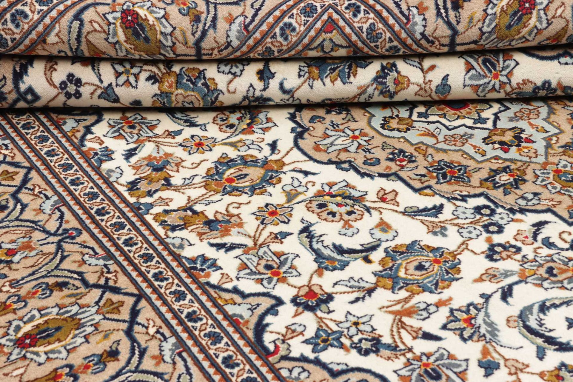 Handgeknüpfter Kashan Perserteppich, 201 × 299 cm, Wolle