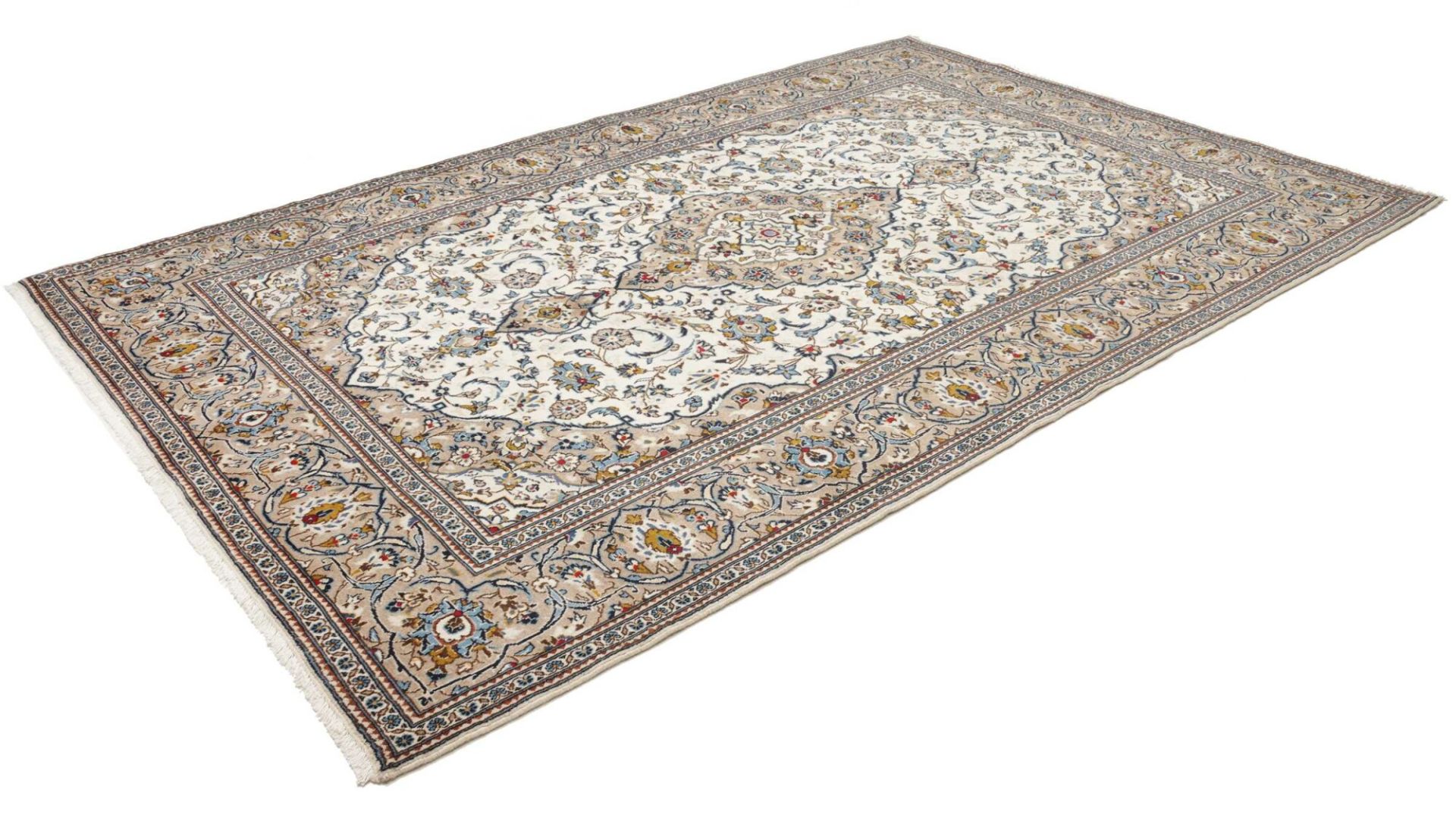 Handgeknüpfter Kashan Perserteppich, 201 × 305 cm, Wolle