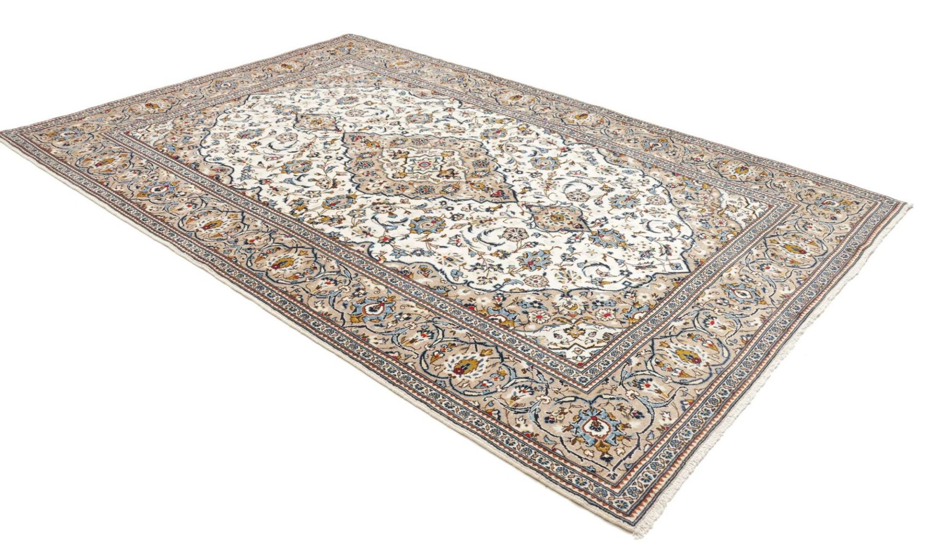 Handgeknüpfter Kashan Perserteppich, 201 × 305 cm, Wolle